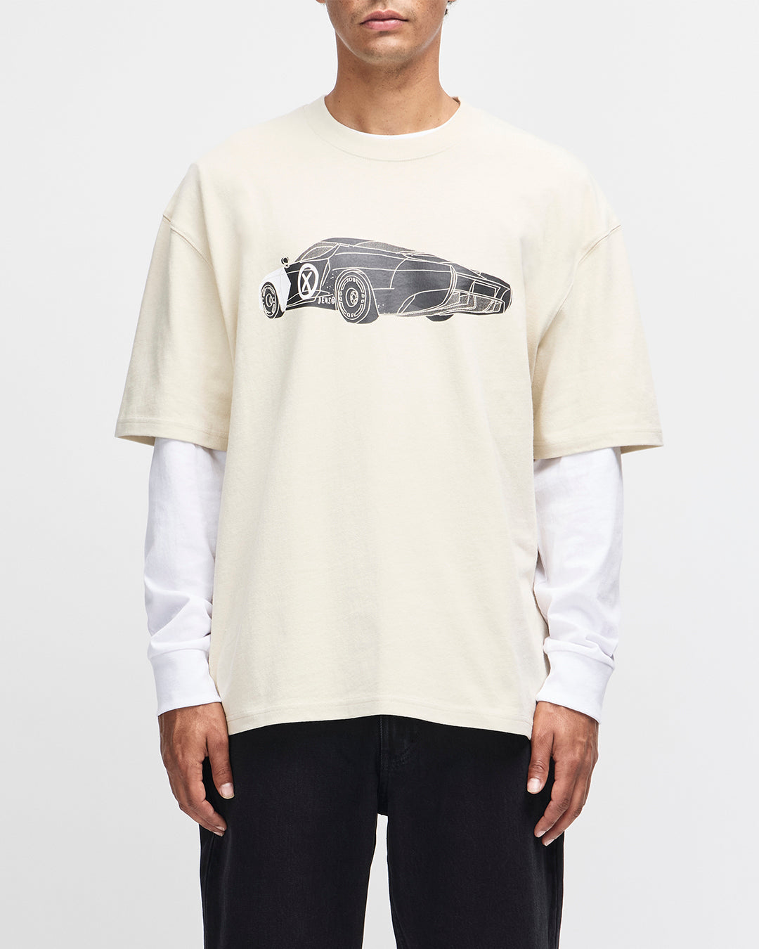 Deus x AGTZ Twin Tail Series Tee - Bone White|Model
