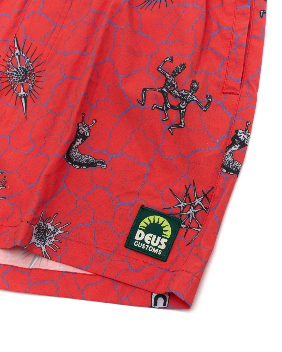 DEUS EX MACHINA VIBRANT VIRUS BOARDSHORT (MESH) STRAWBERRY
