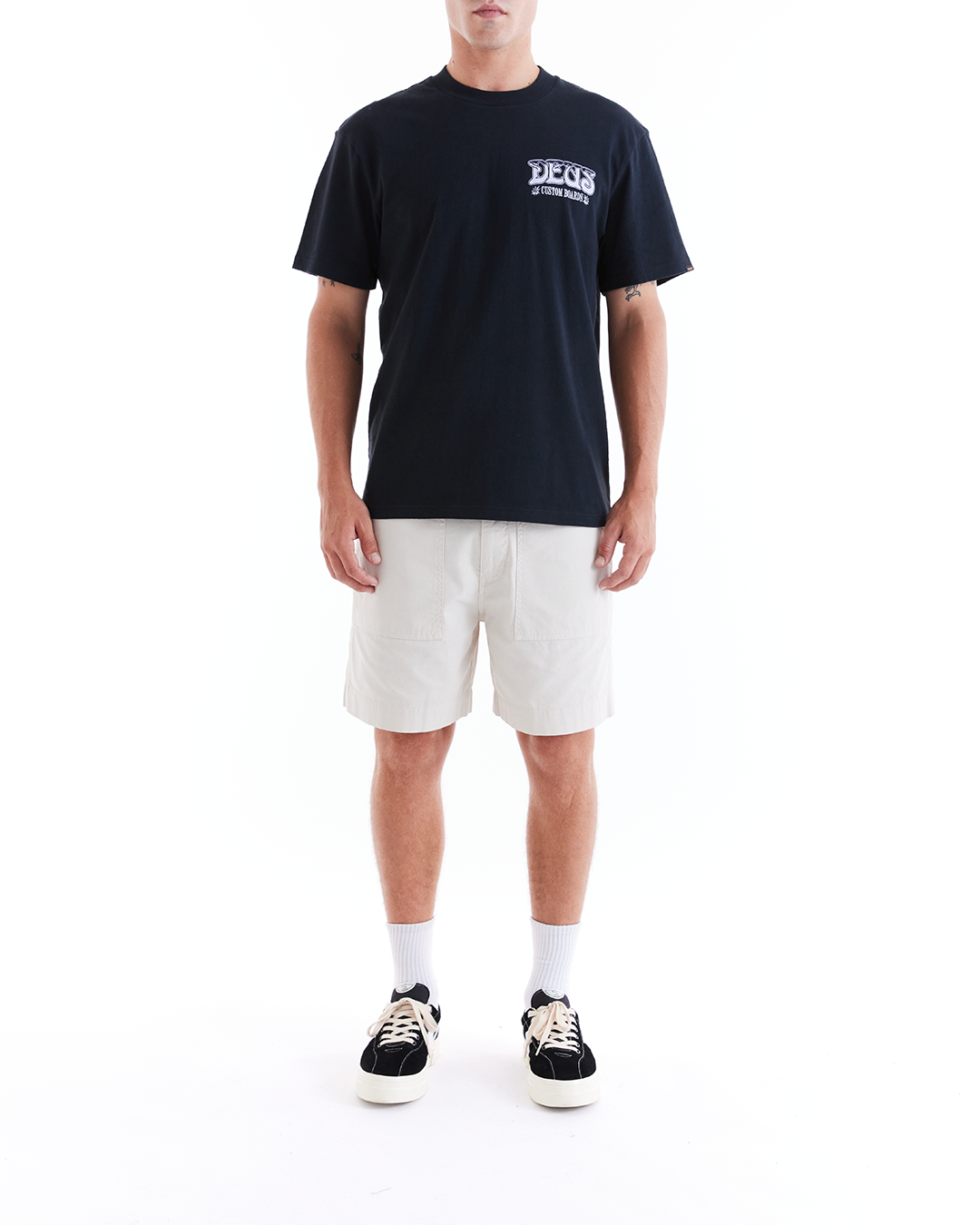 DEUS EX MACHINA POPLIN HARRIS FATIGUE SHORT - DIRTY WHITE