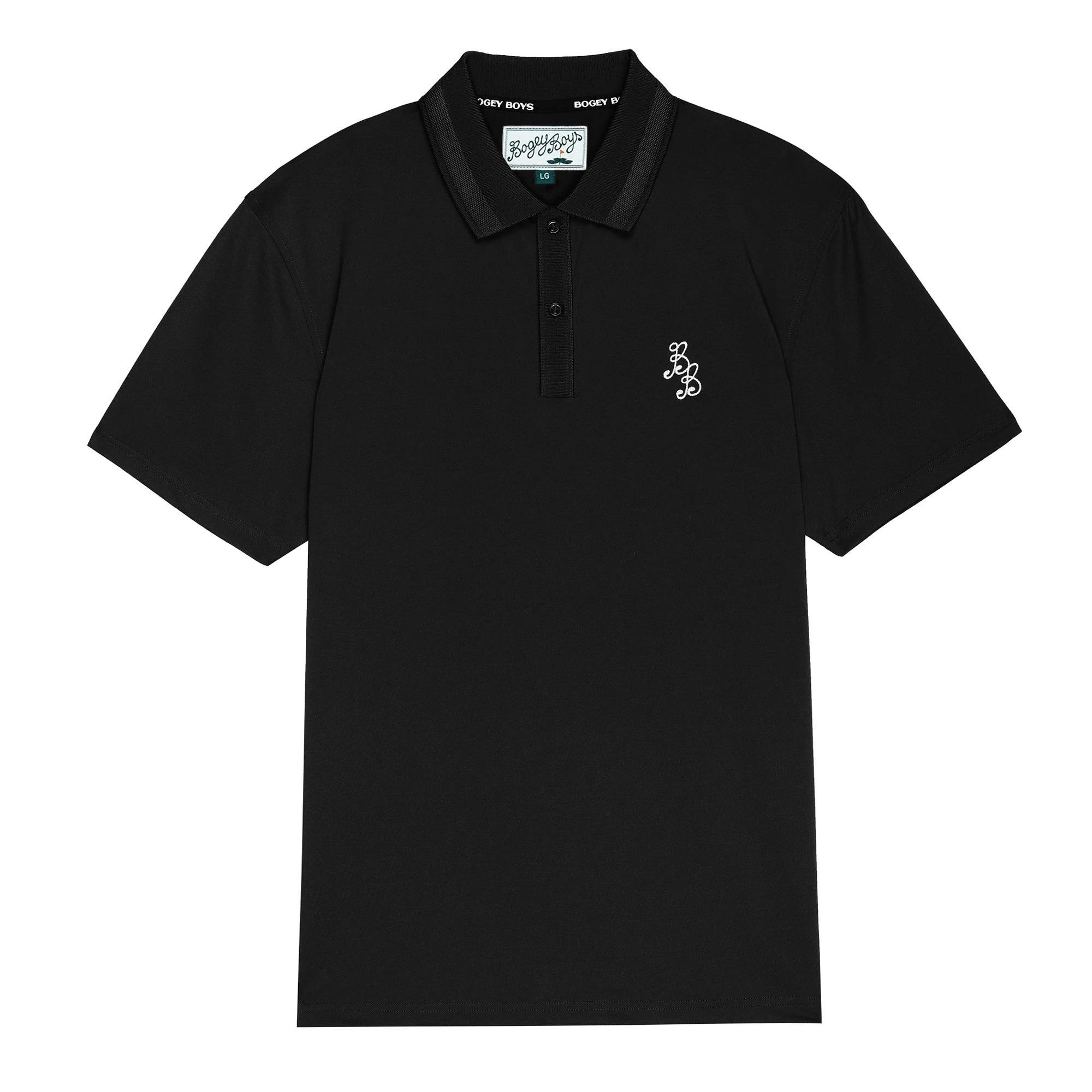 BOGEY BOYS ESSENTIALS ATHLETIC POLO - BLACK