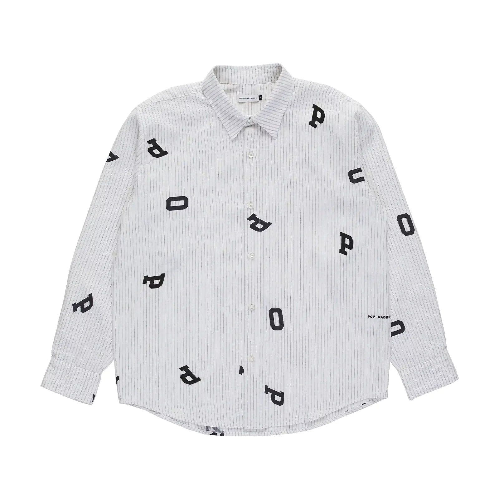 POP LETTER STRIPED POP SHIRT - WHITE LINEN