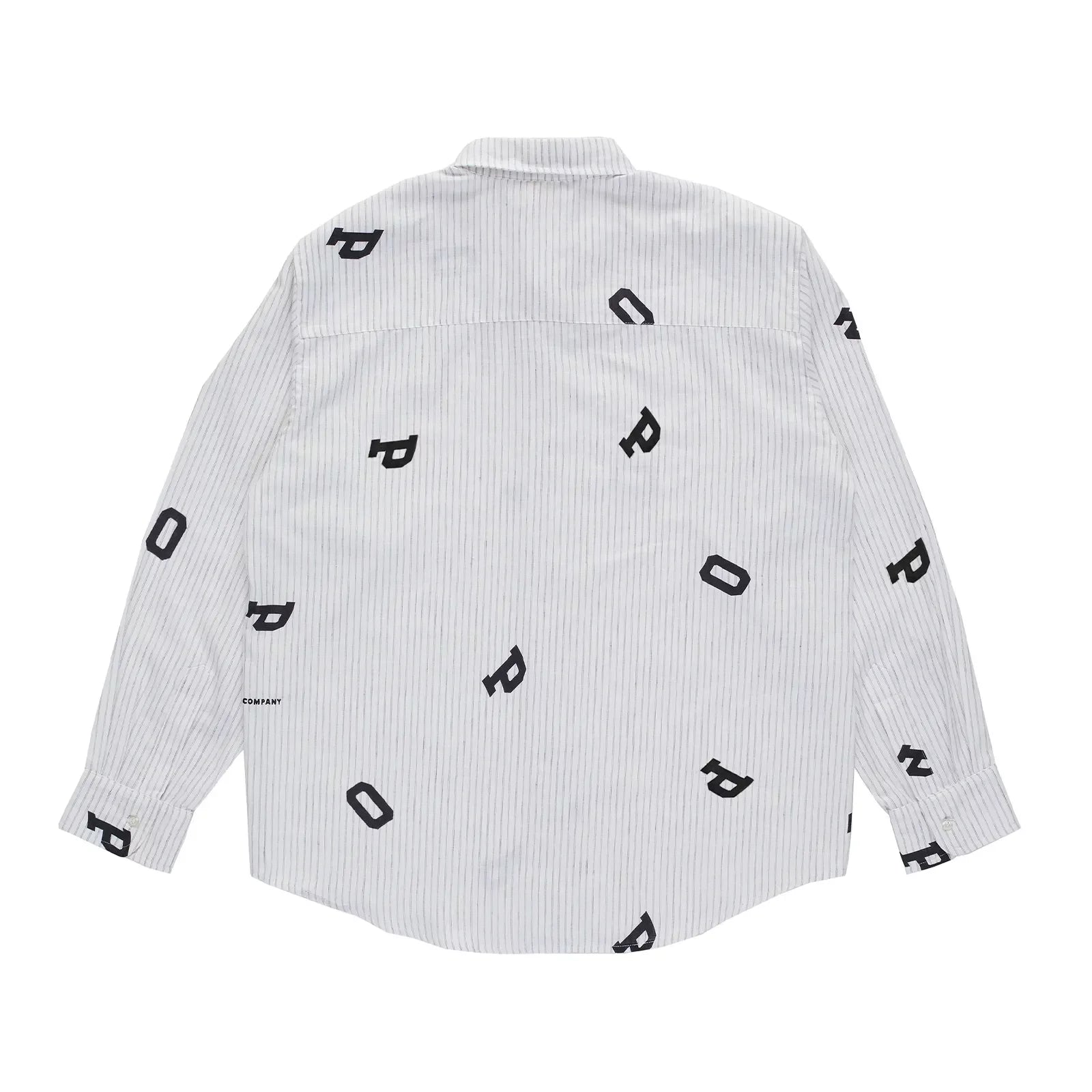 POP LETTER STRIPED POP SHIRT - WHITE LINEN