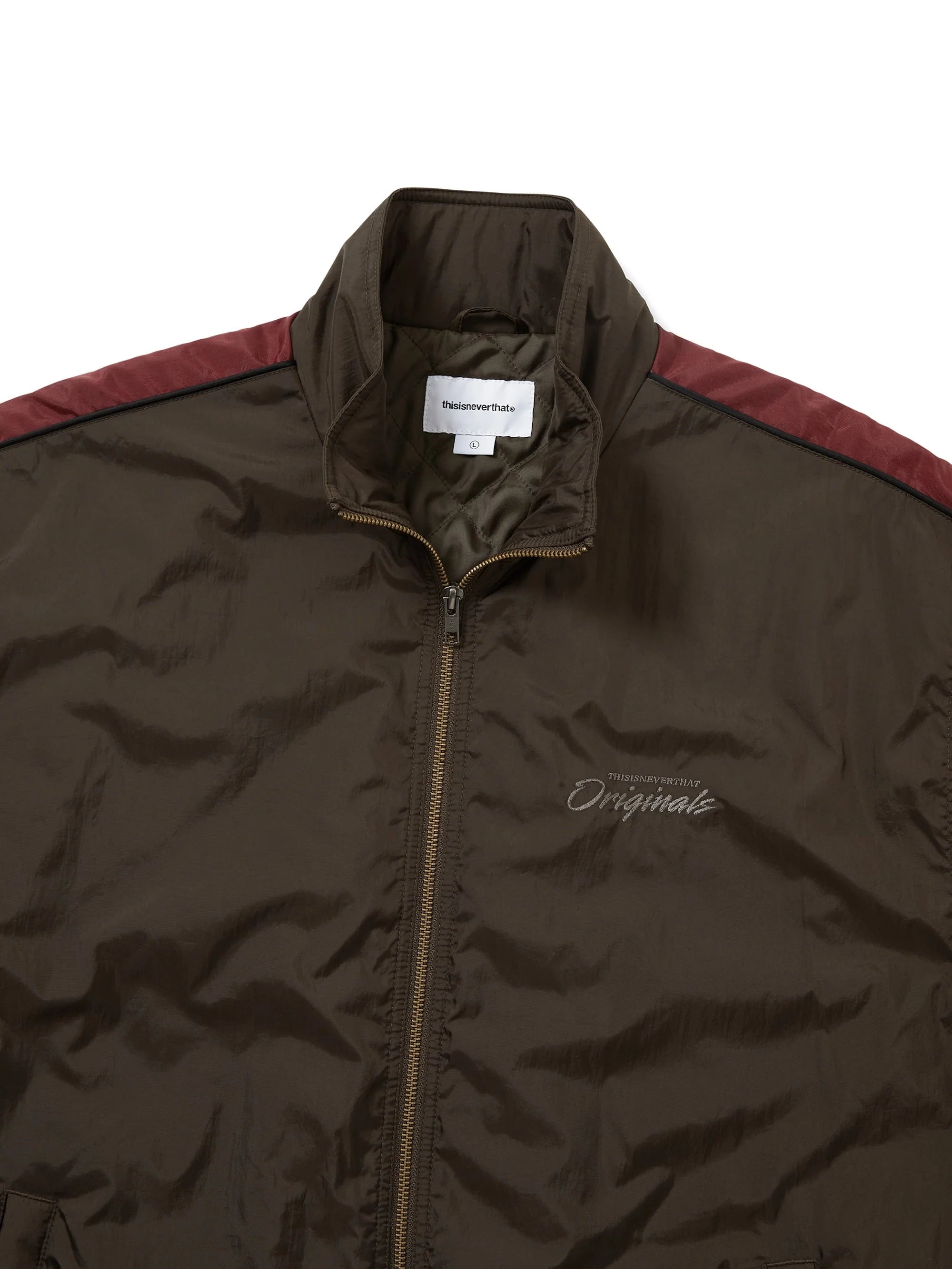 THISISNEVERTHAT - ORIGINALS WARM UP JACKET - BROWN