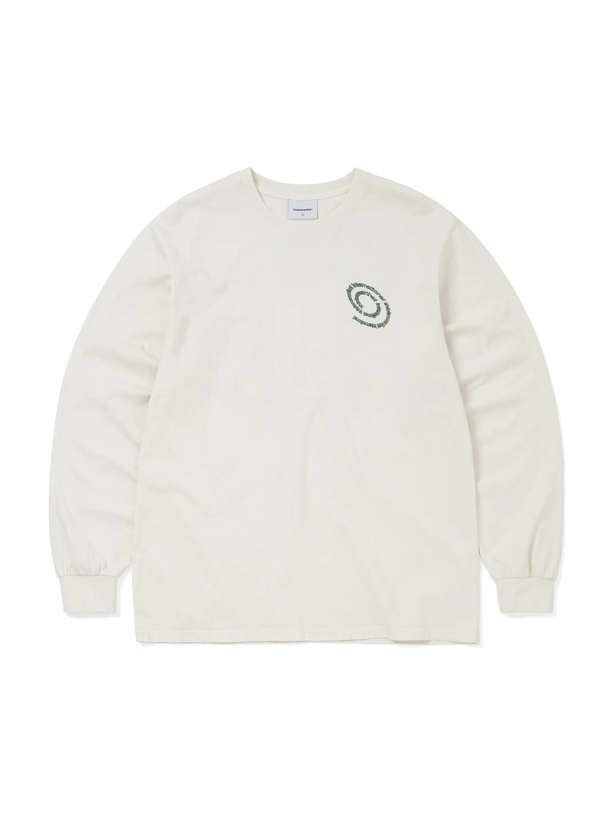 THISISNEVERTHAT SPIRAL LOGO L/S TEE - IVORY