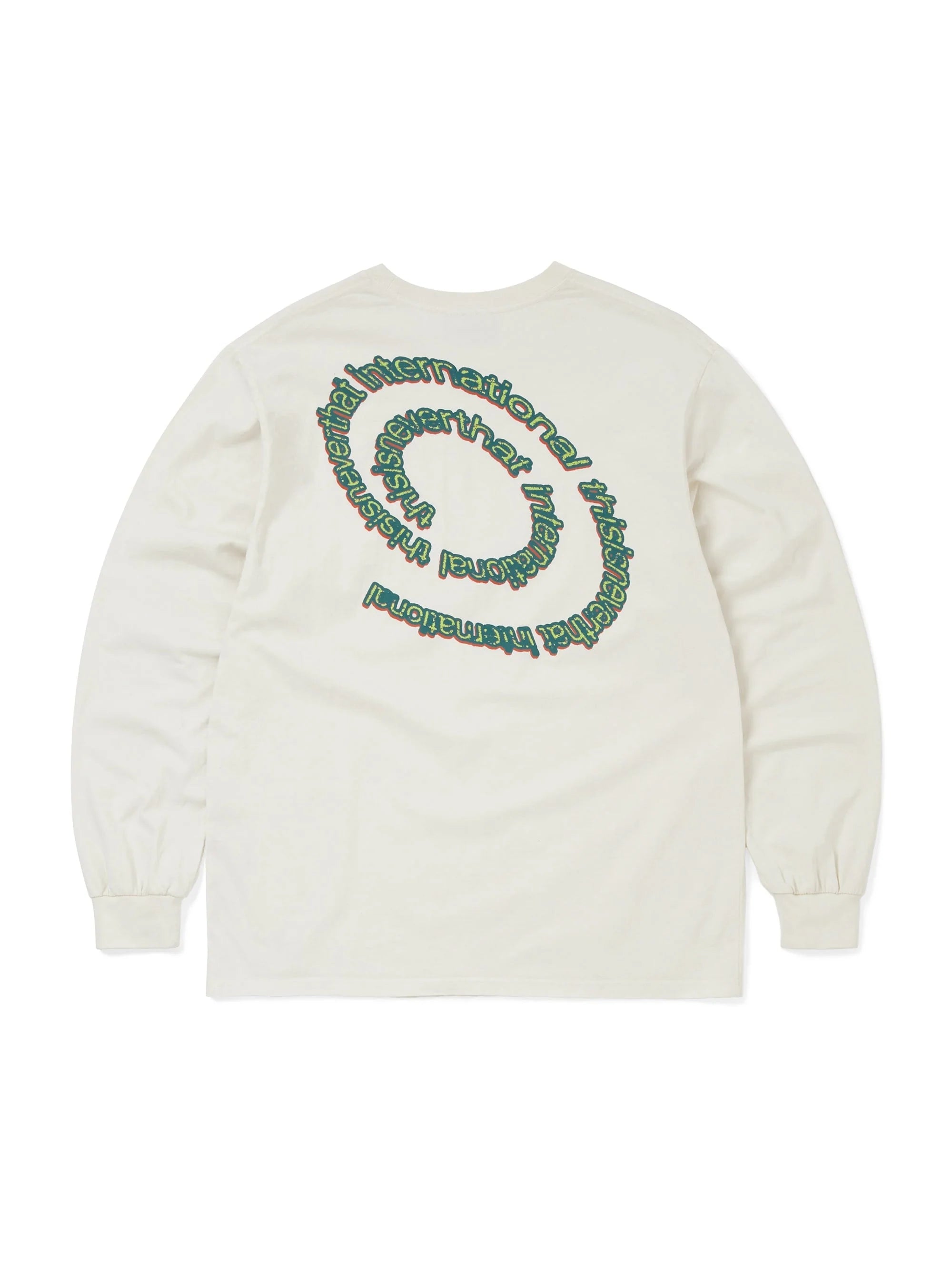 THISISNEVERTHAT SPIRAL LOGO L/S TEE - IVORY