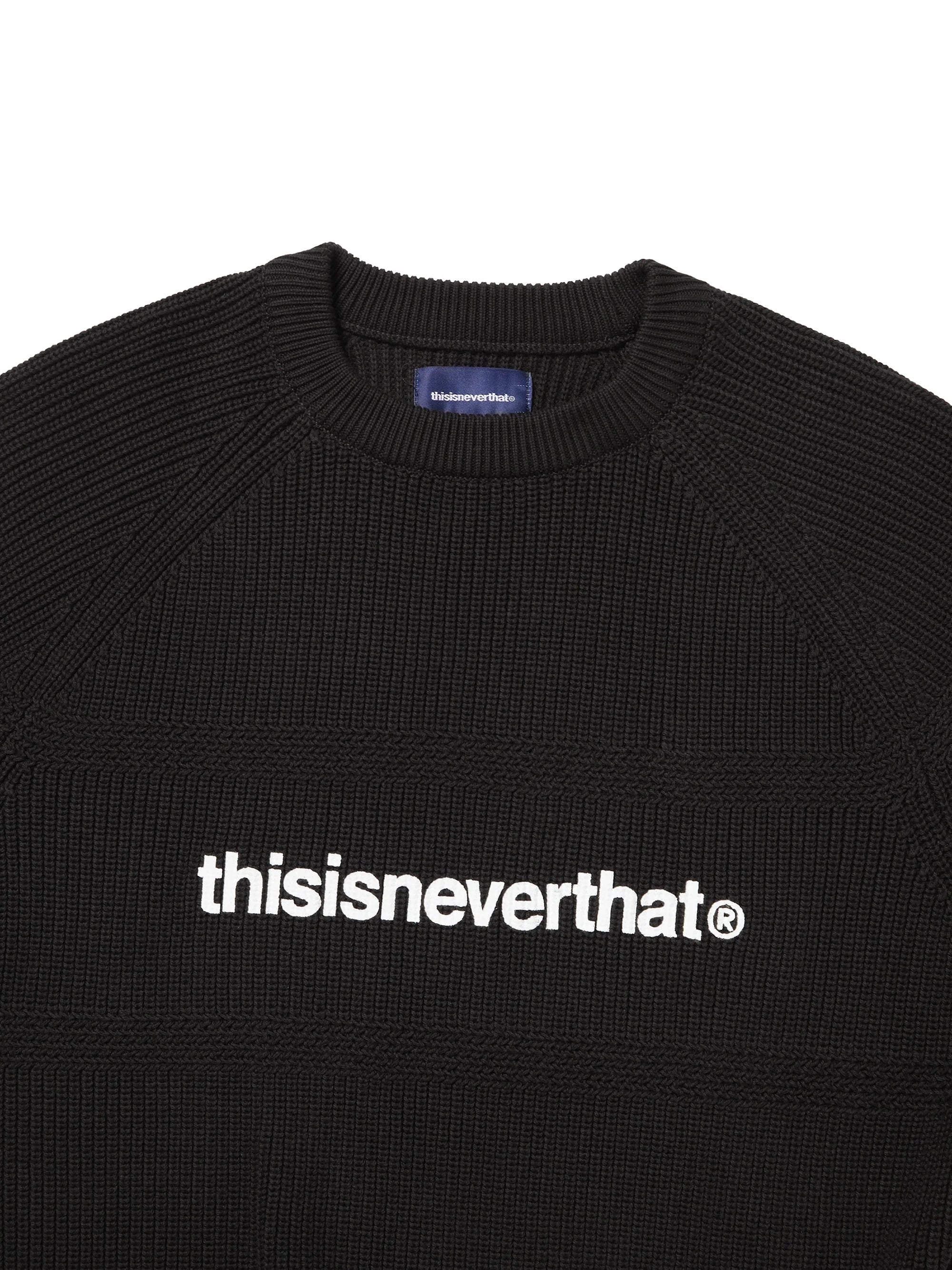 THISISNEVERTHAT - T-LOGO KNIT SWEATER - BLACK