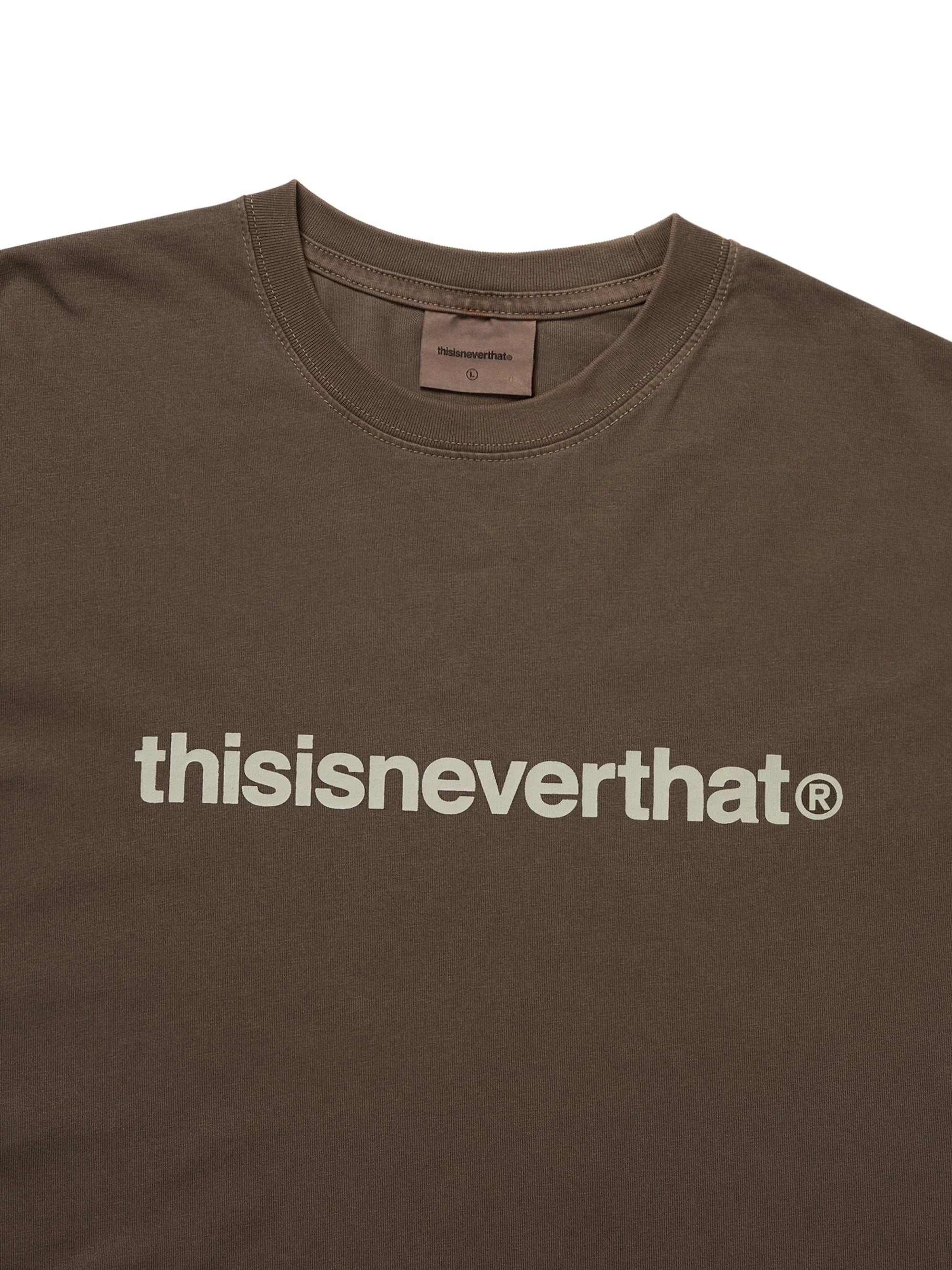 THISISNEVERTHAT T-LOGO L/S TEE - DARK CHOCOLATE