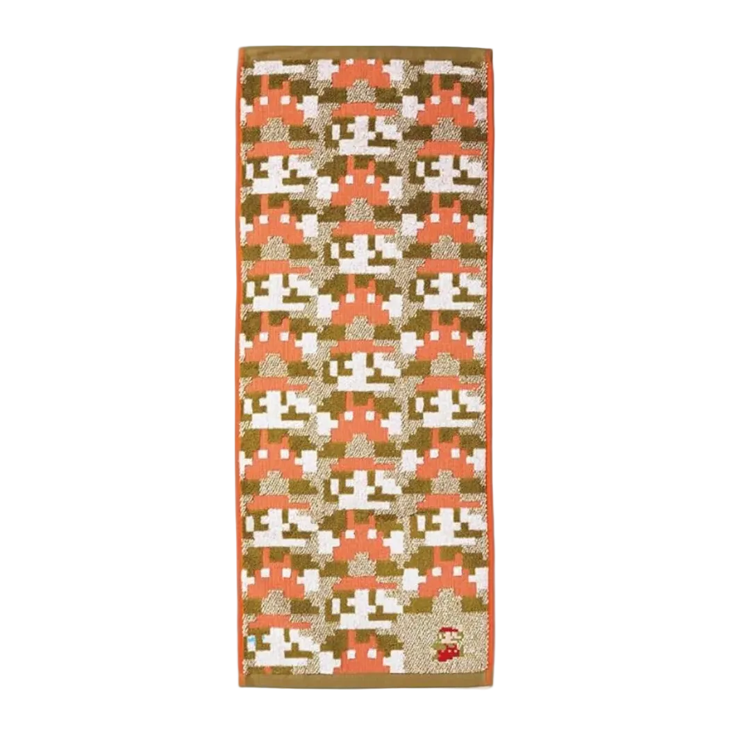 MARUSHIN SUN HEART MARIO MARIO PATTERN FACE TOWEL - MULTICOLOR