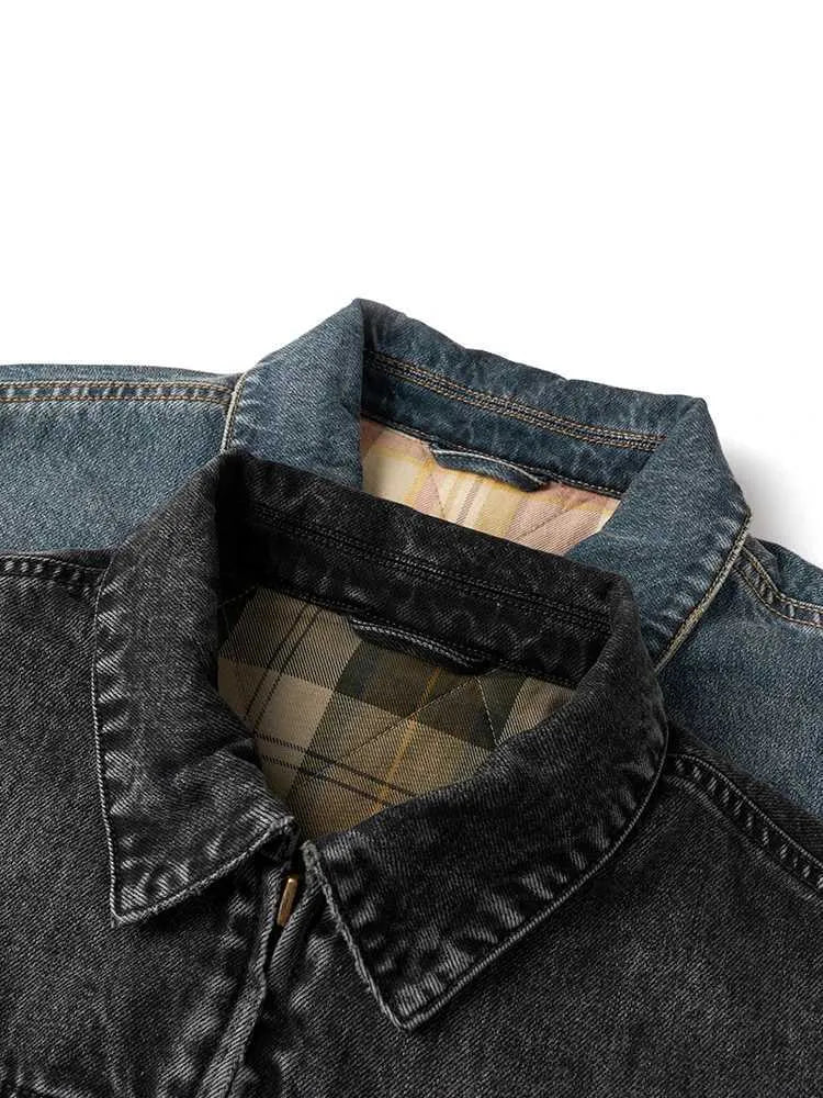 SIMWOOD WARM QUILTED DENIM JACKETS - CHARCOAL BLACK