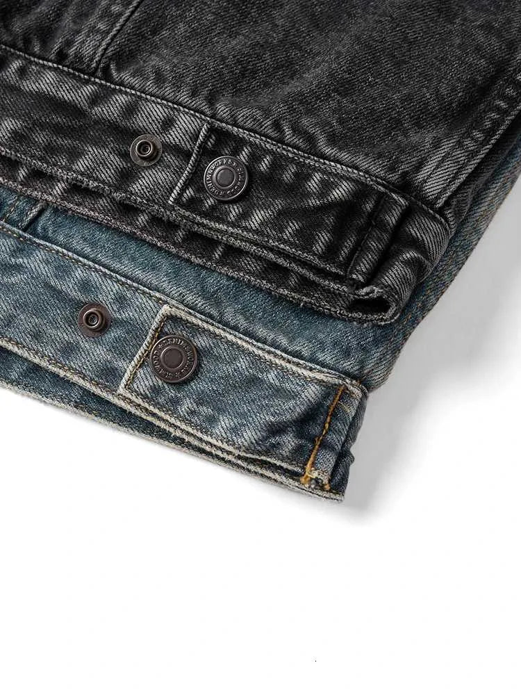 SIMWOOD WARM QUILTED DENIM JACKETS - CHARCOAL BLACK