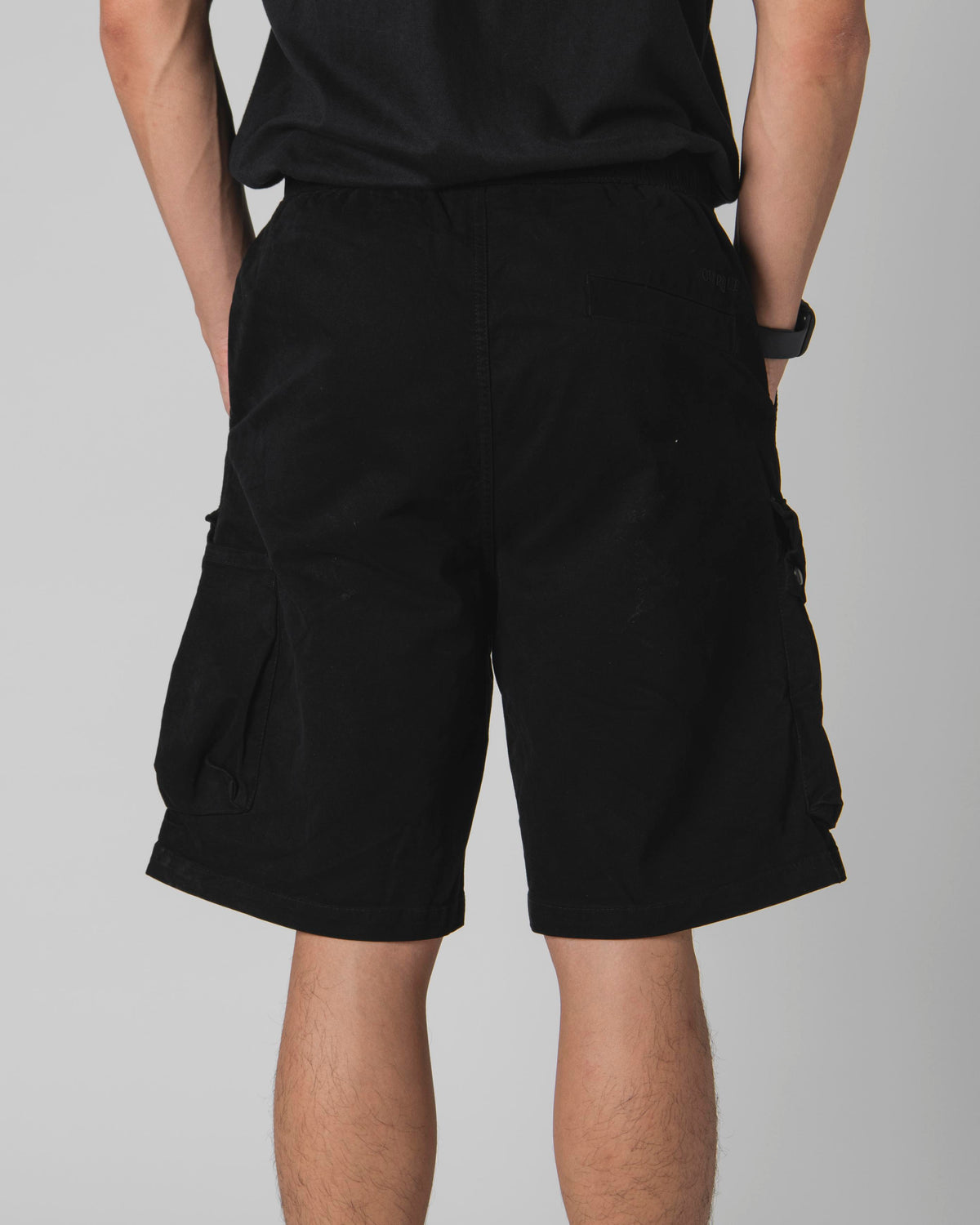 OVERDUE CORE CARGO LIGHT WEIGHT SHORTS - BLACK