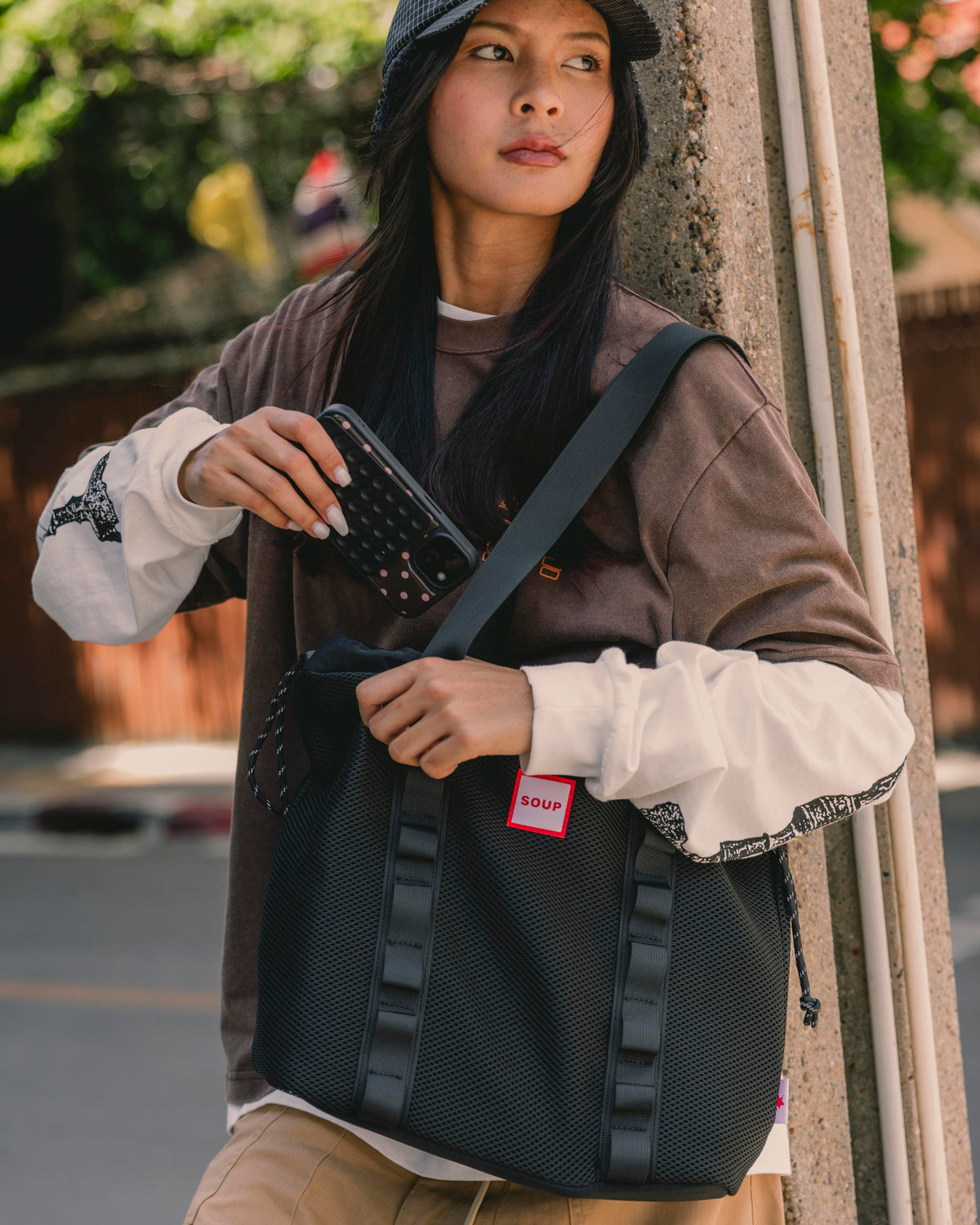 SOUP DAILY SHOPPER TOTE - BLACK