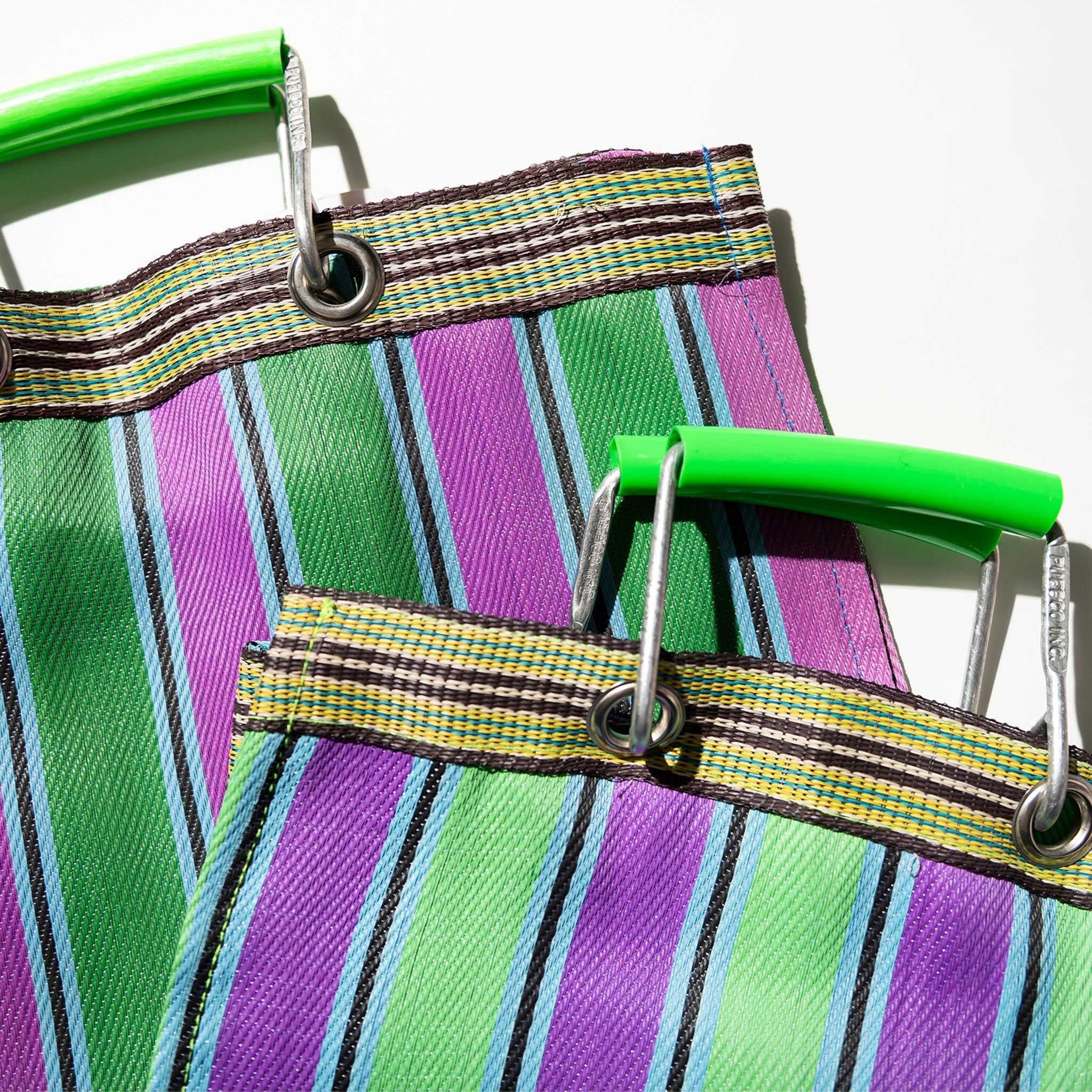 PUEBCO RECYCLED PLASTIC STRIPE BAG / Square