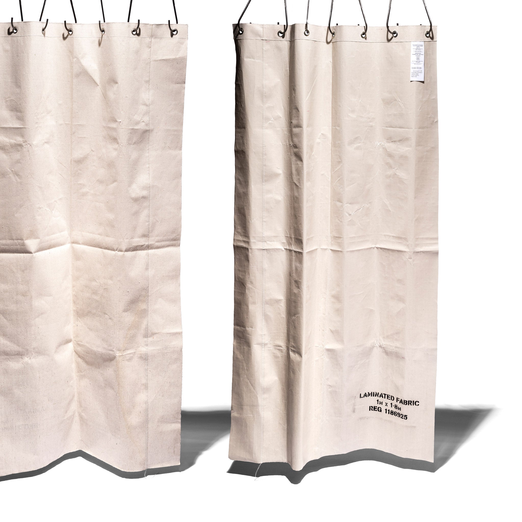 PUEBCO WHITE LAMINATED FABRIC CURTAIN