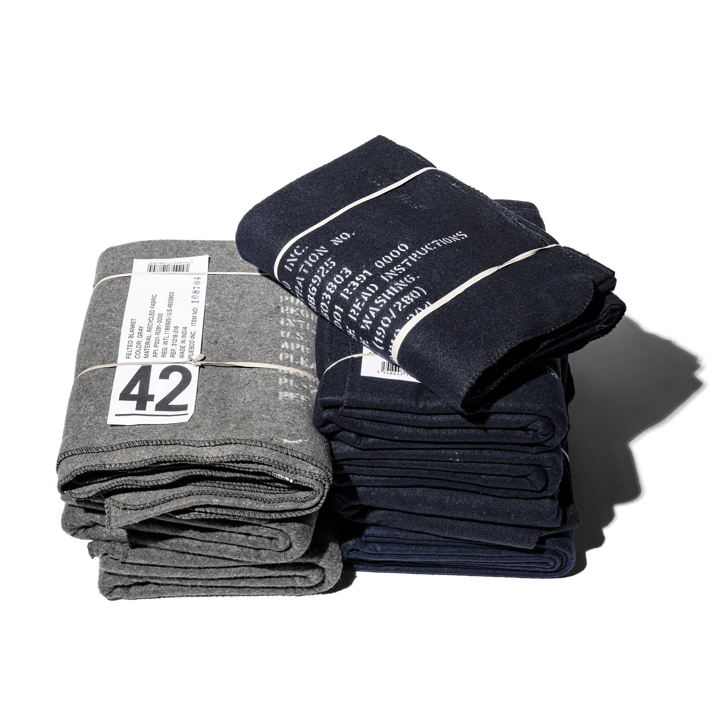 PUEBCO FELTED BLANKET - NAVY BLUE