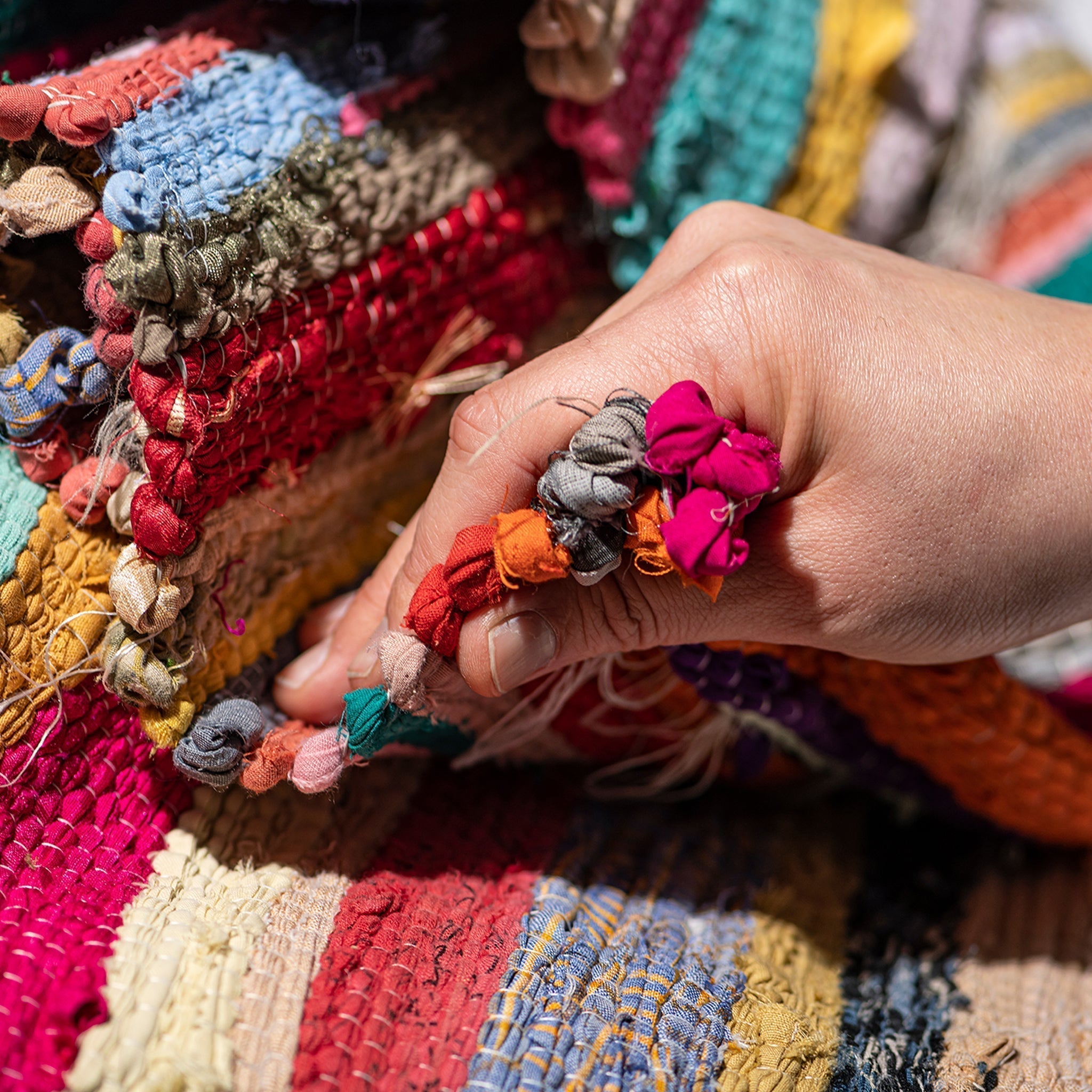 PUEBCO SCRAP FABRIC RUG