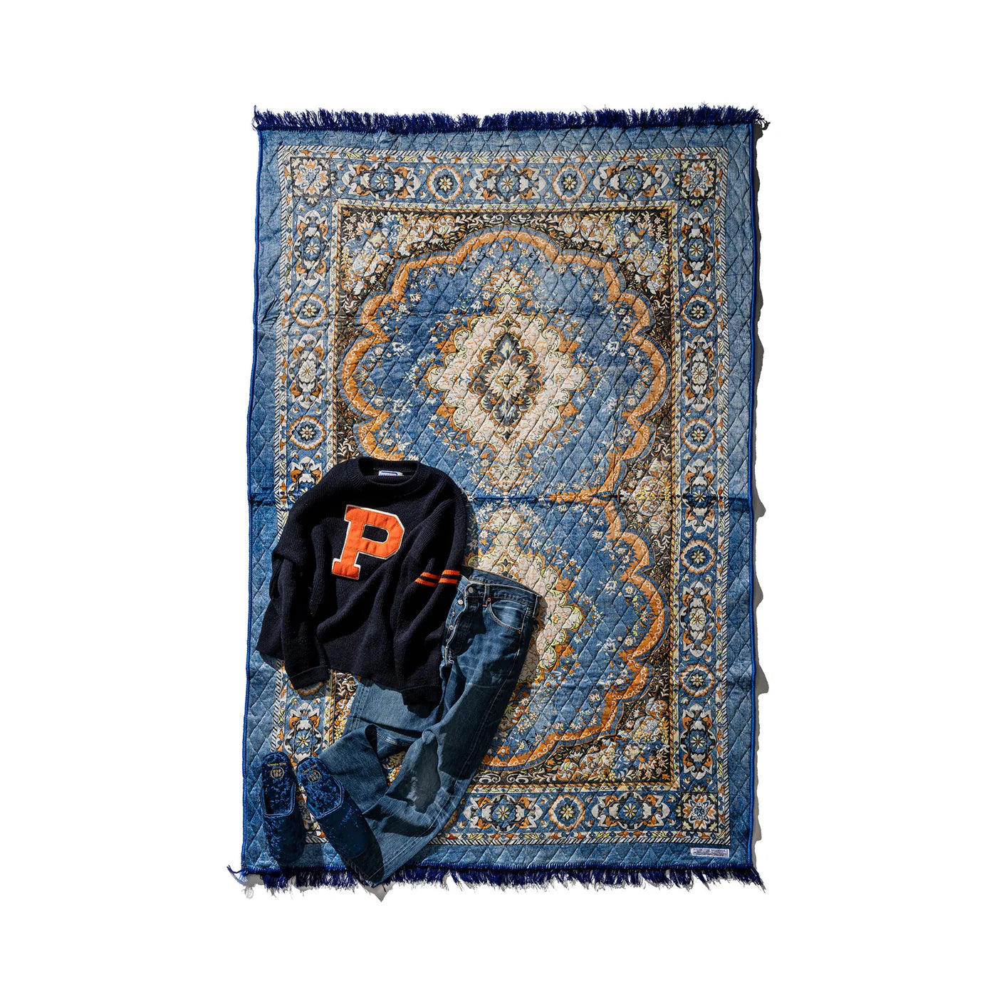 PUEBCO INDIAN FESTIVAL RUG - BLUE