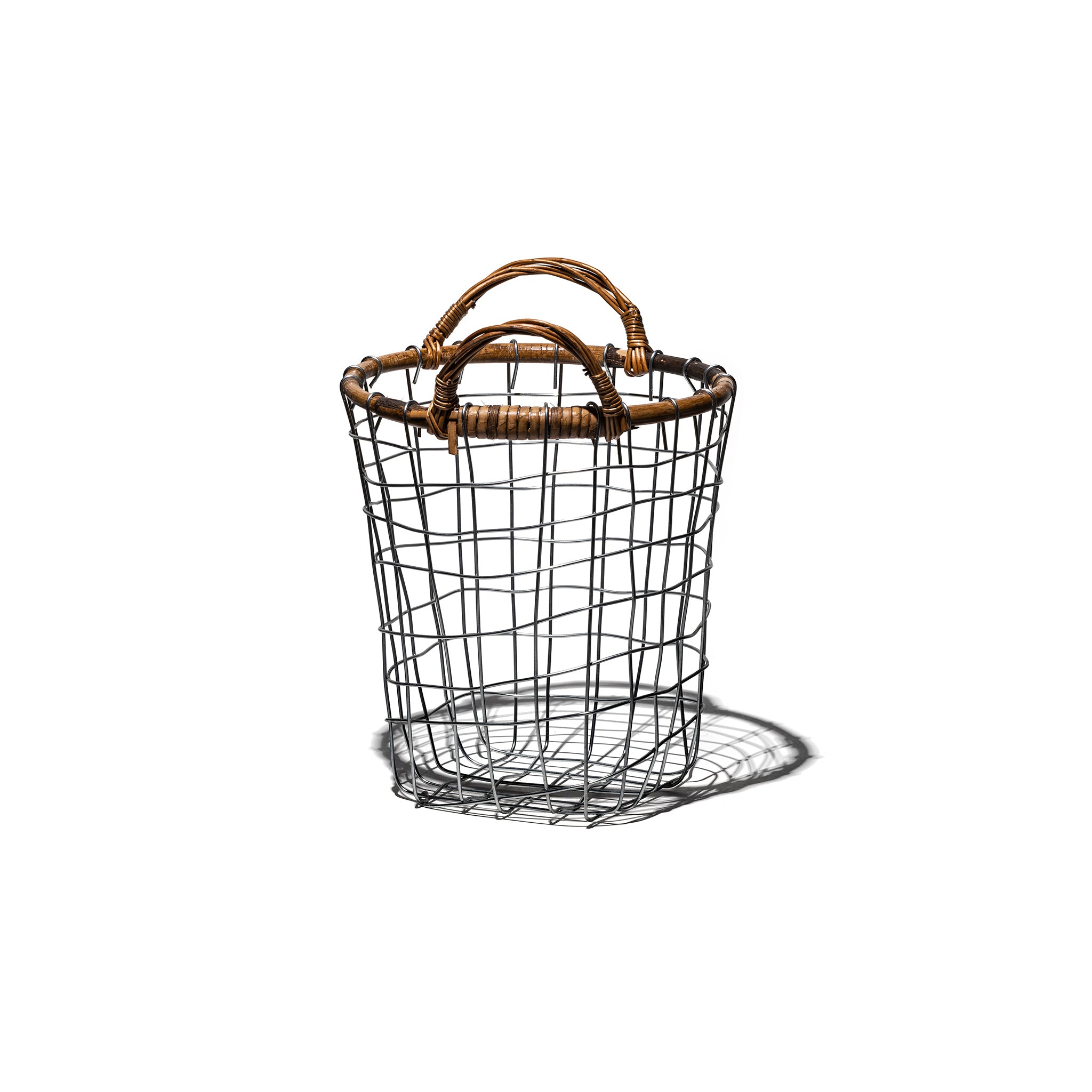 PUEBCO RATTAN TOP WIRE BASKET / Small