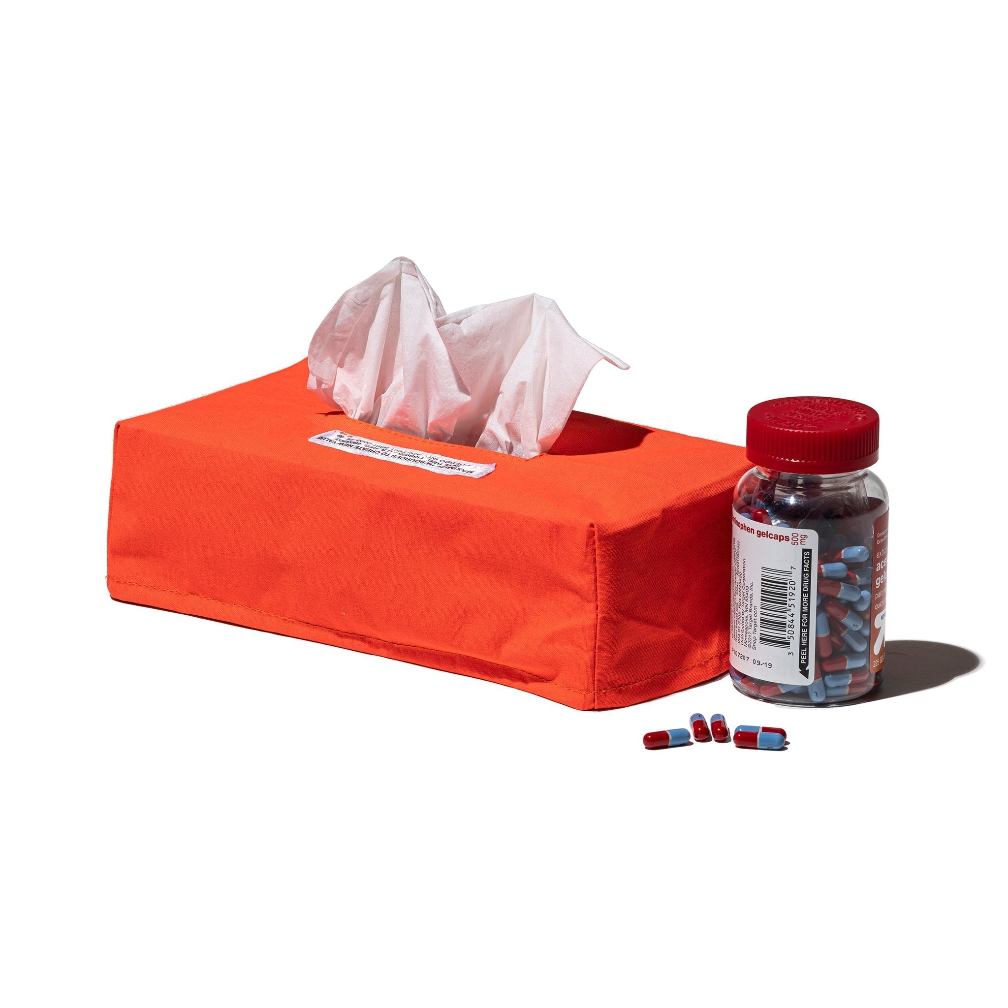 PUEBCO EMERGENCY TISSUE BOX COVER / Neon Orange