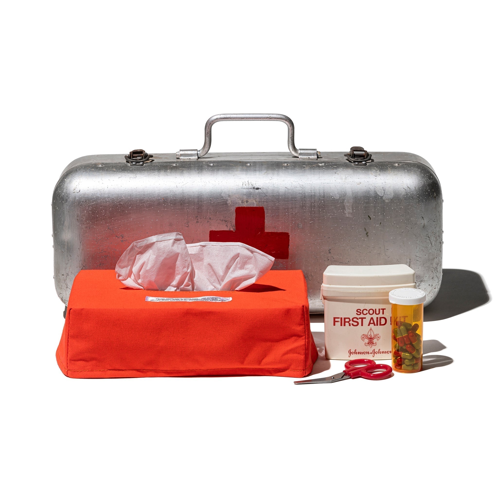 PUEBCO EMERGENCY TISSUE BOX COVER / Neon Orange