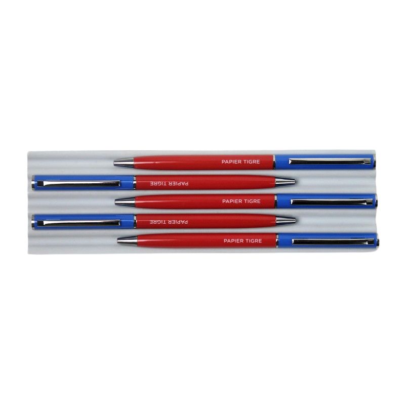 PAPIER TIGRE  BALLPOINT PEN - BLUE/BRICK