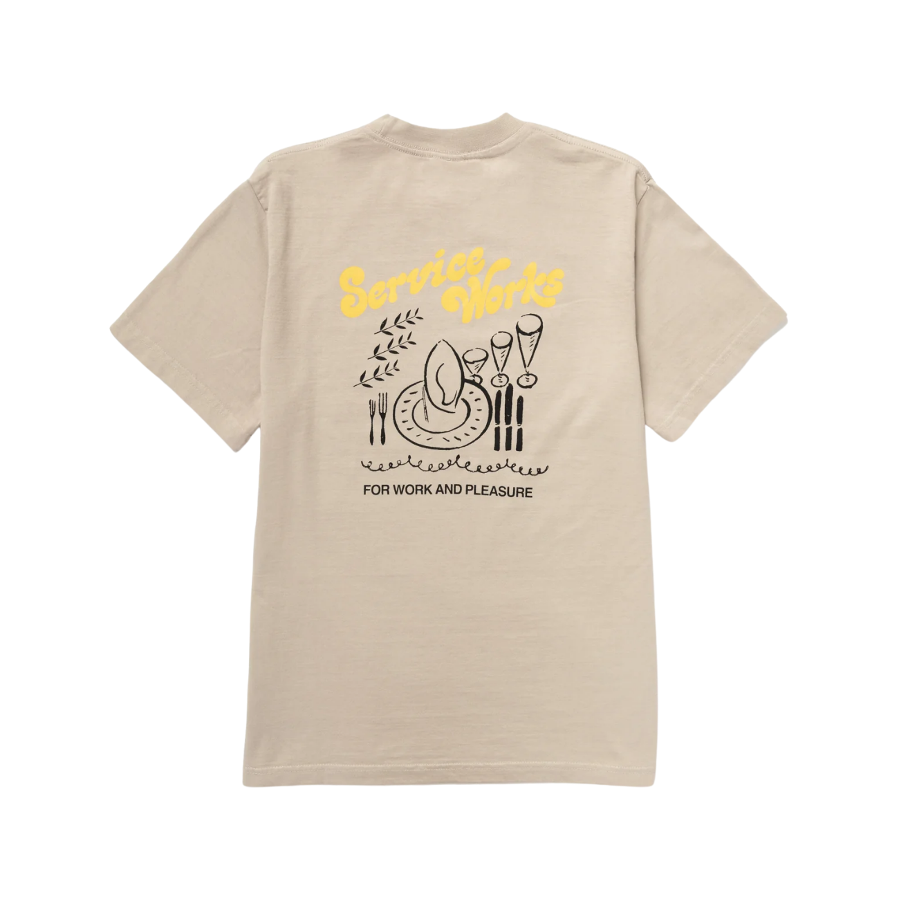 SERVICE WORKS WORK + PLEASURE T-SHIRT - STONE