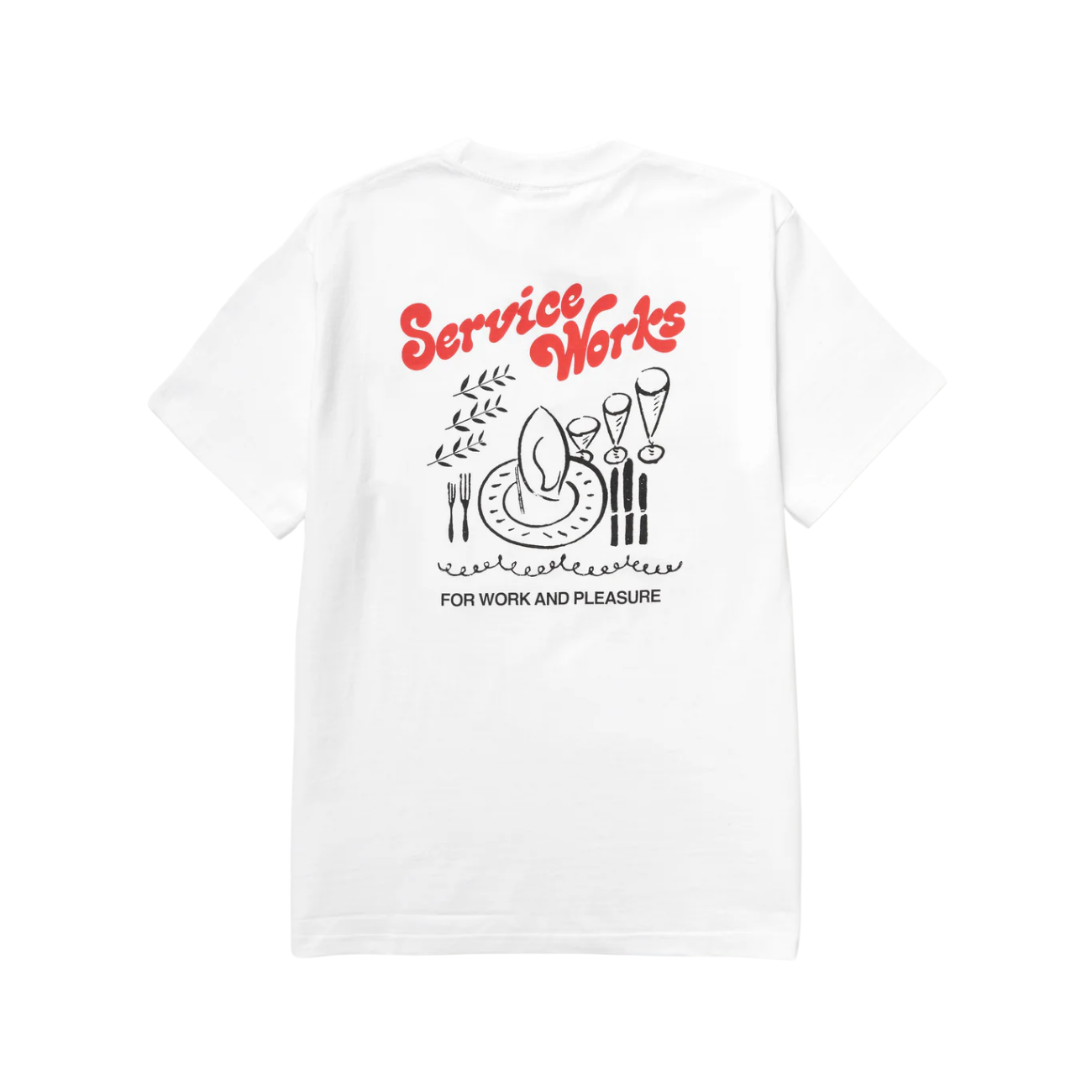 SERVICE WORKS WORK + PLEASURE T-SHIRT - WHITE