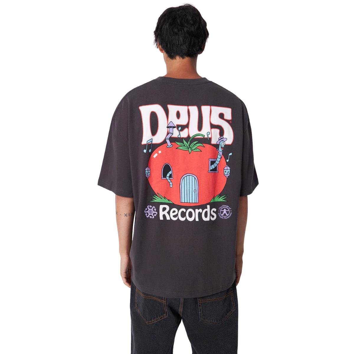 DEUS EX MACHINA SOUNDWORM TEE - ANTHRACITE