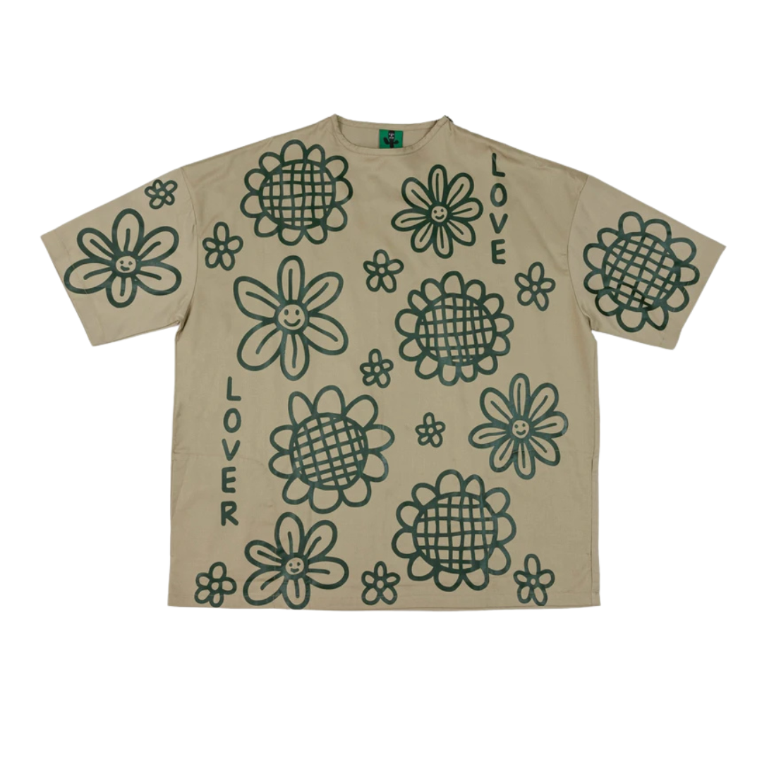 BLACK CACTUS BS258 OVERSIZE ZIP SHOULDER GREEN SUNFLOWER
