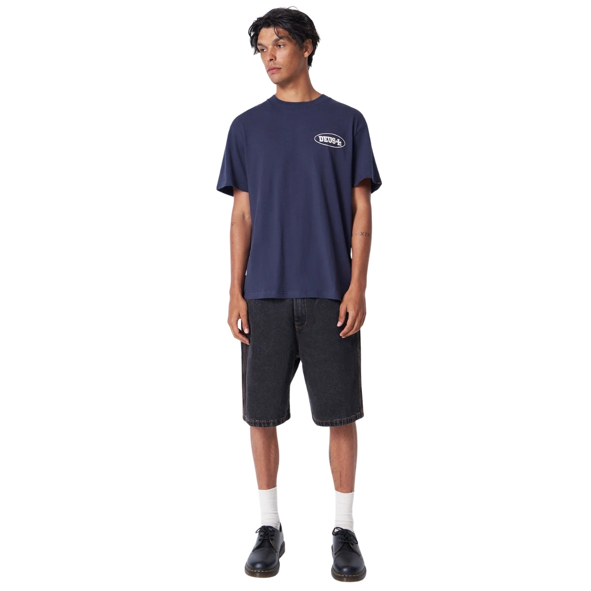 DEUS EX MACHINA NO SHELTER TEE - NAVY