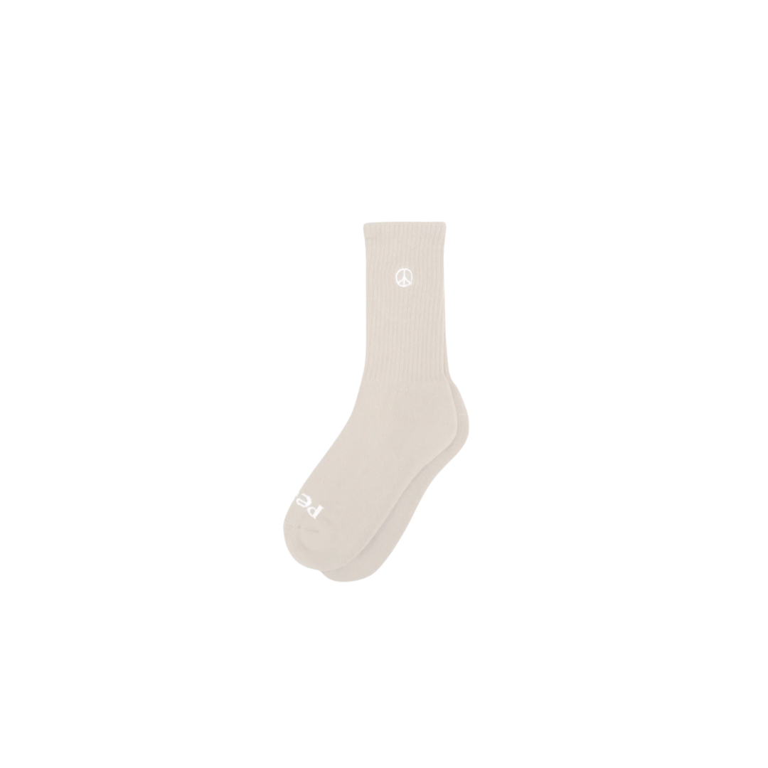 MUSEUM OF PEACE & QUIET ICON SOCKS - BONE