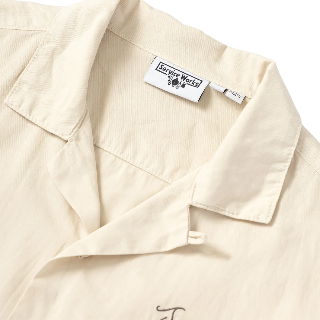 SERVICE WORKS SCRIPT RESORT SHIRT - WHITE OAK