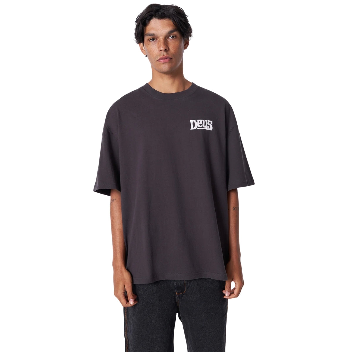 DEUS EX MACHINA SOUNDWORM TEE - ANTHRACITE