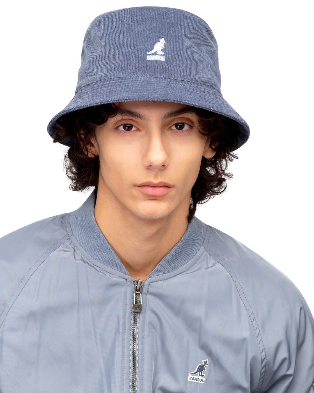 KANGOL CORD BUCKET - BLACK