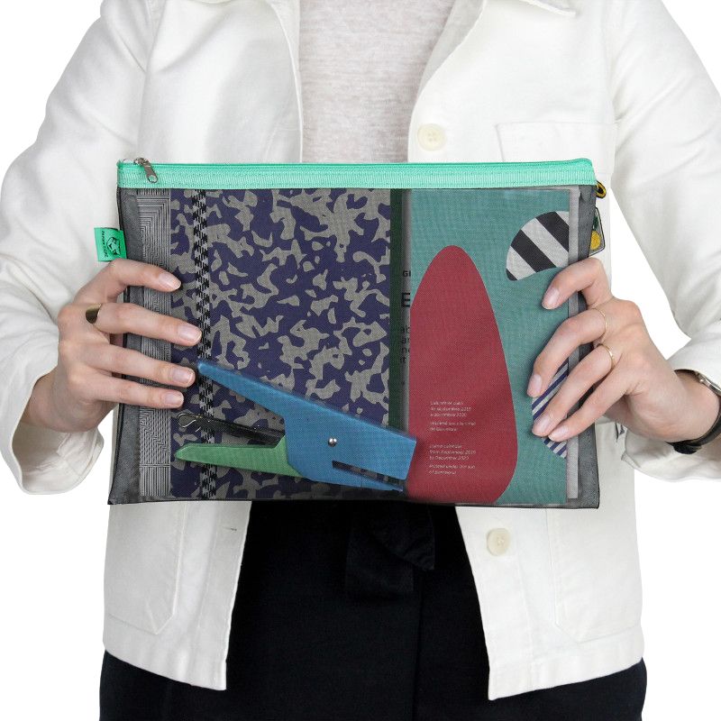 PAPIER TIGRE  POCHETTE MESH L - NOIR