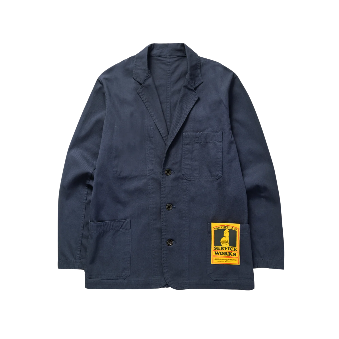SERVICE WORKS DRILL SERVER SUIT JACKET - NAVY
