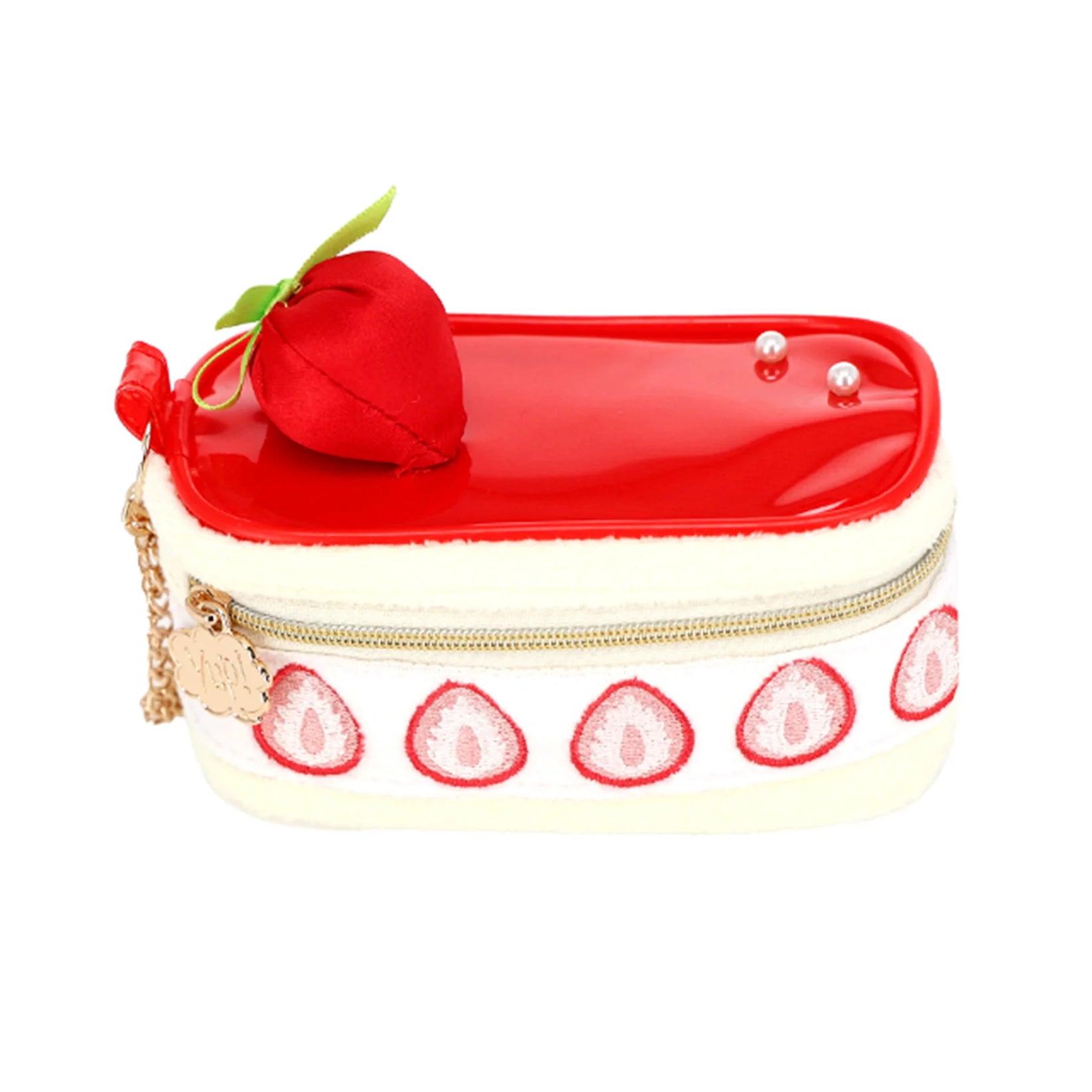 MARUSHIN SUN HEART YUP! FRAISIER POUCH - WHITE/RED