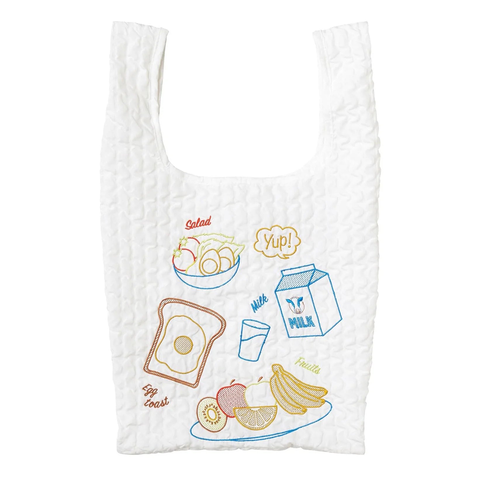 MARUSHIN SUN HEART YUP! MORNING ECO BAG - WHITE
