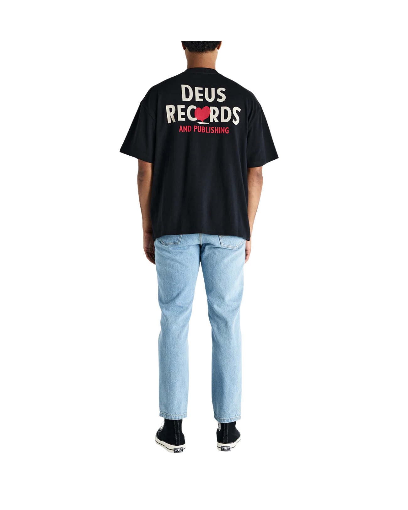 DEUS EX MACHINA DEEP CUT TEE - BLACK