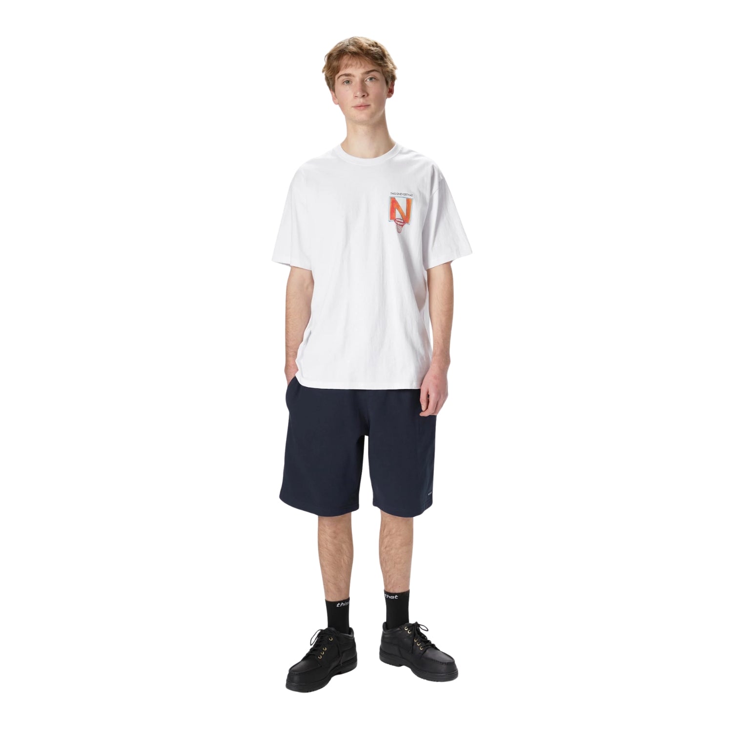 THISISNEVERTHAT N BASKETBALL HOOP TEE - WHITE