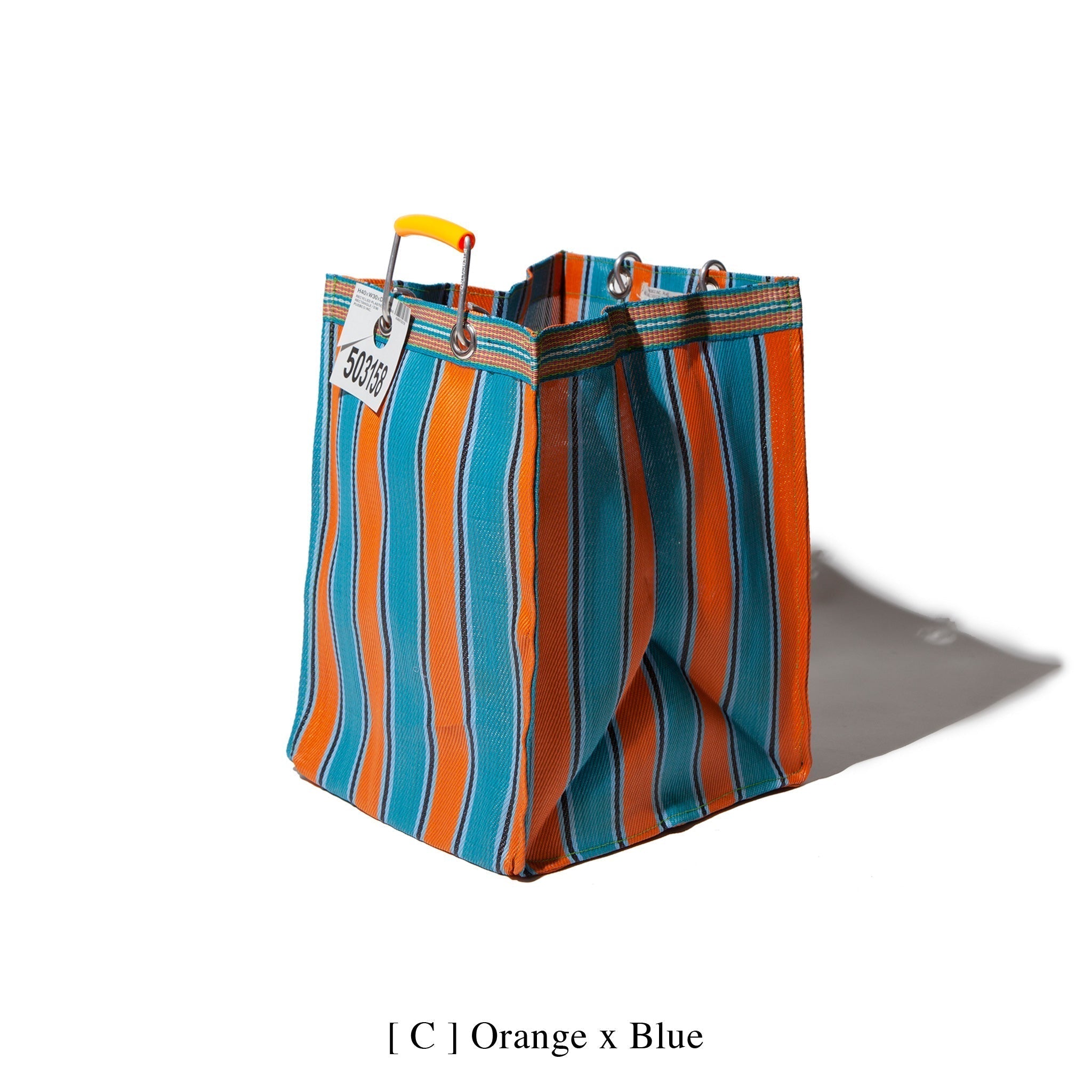 PUEBCO RECYCLED PLASTIC STRIPE BAG / Rectangle D26
