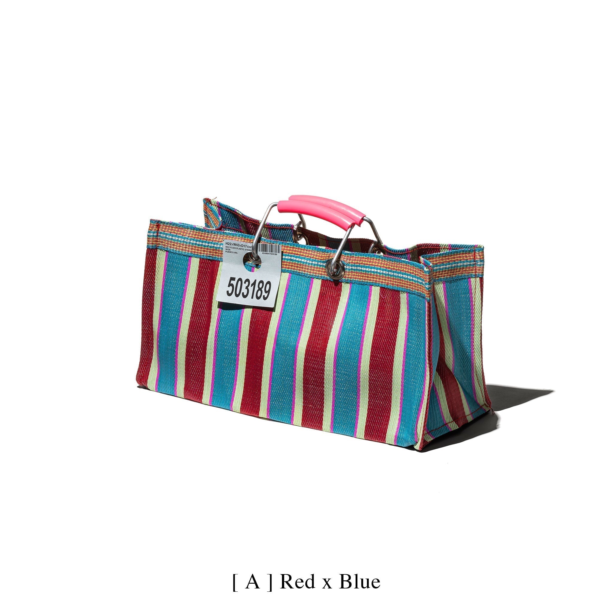 PUEBCO RECYCLED PLASTIC STRIPE BAG / Wide