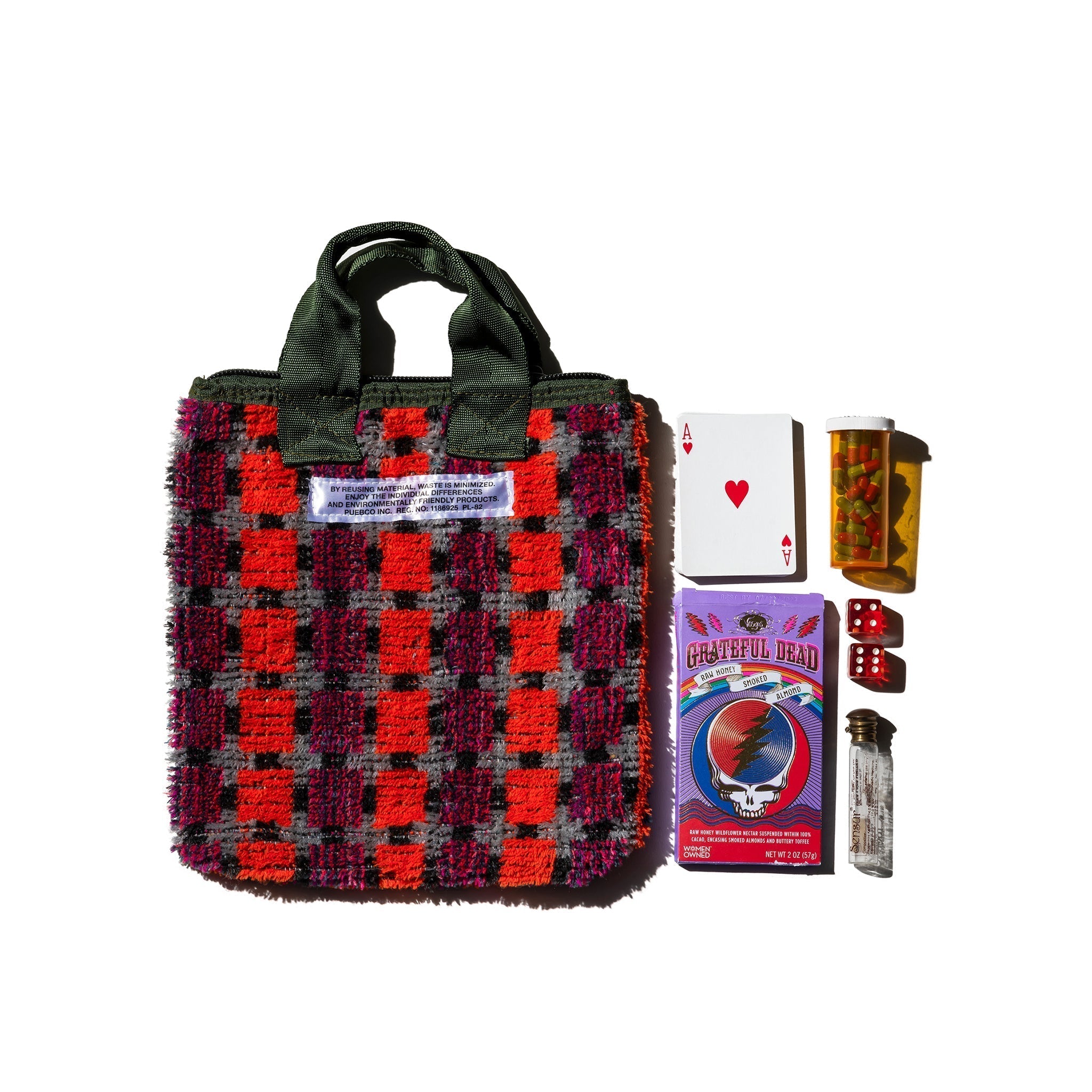 PUEBCO TRUCK SEAT FABRIC SMALL TOTE