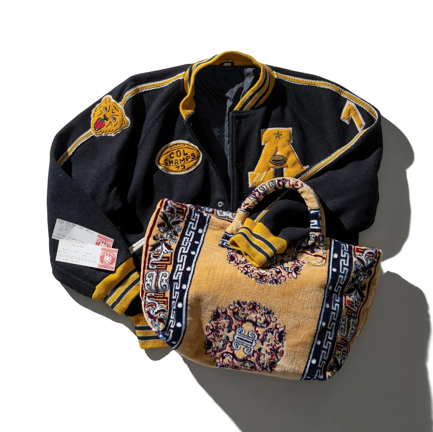 PUEBCO - RUG FABRIC BAG - YELLOW