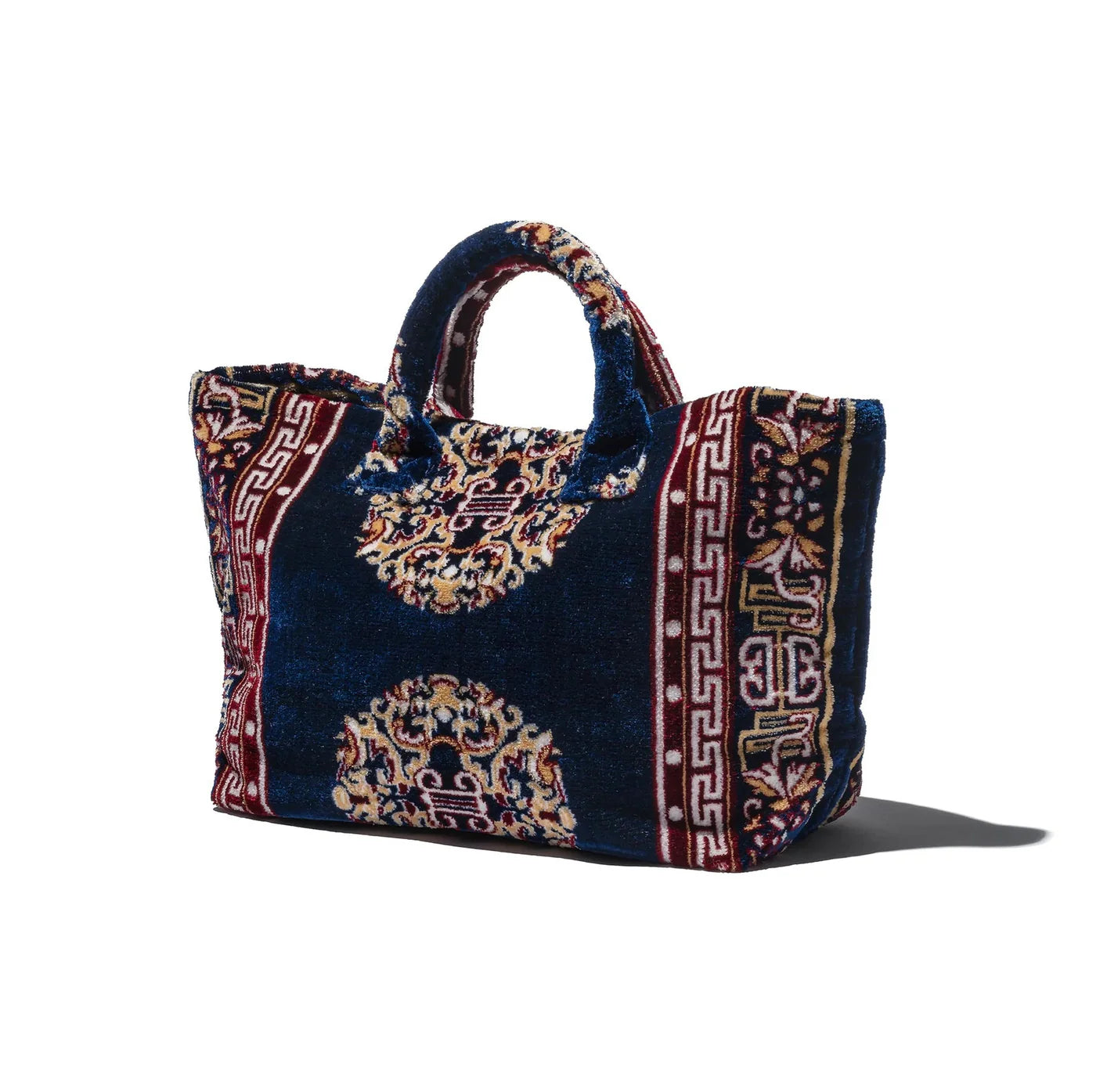 PUEBCO - RUG FABRIC BAG - NAVY BLUE
