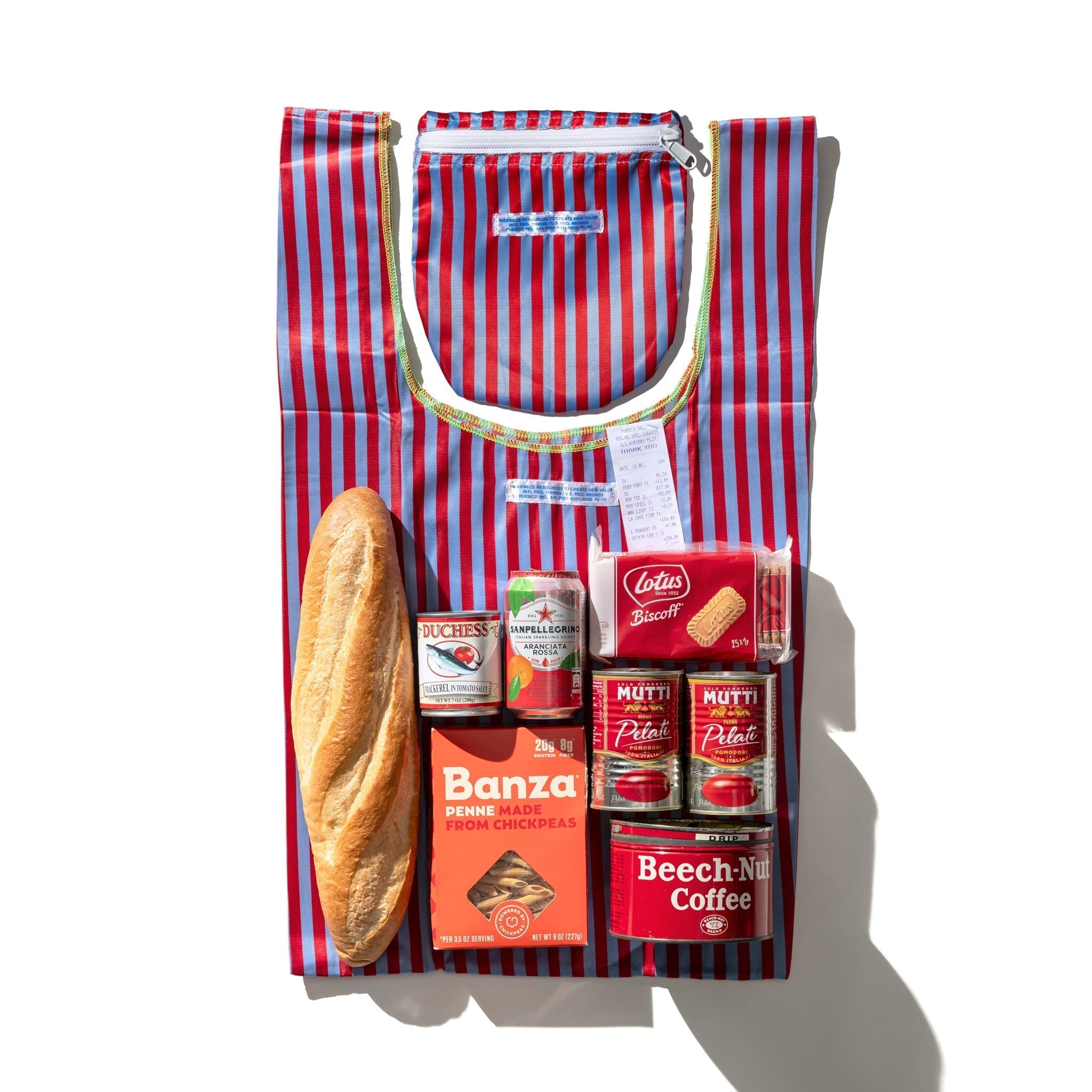 PUEBCO SCHOOL TIE FABRIC SEMICIRCLE POUCH