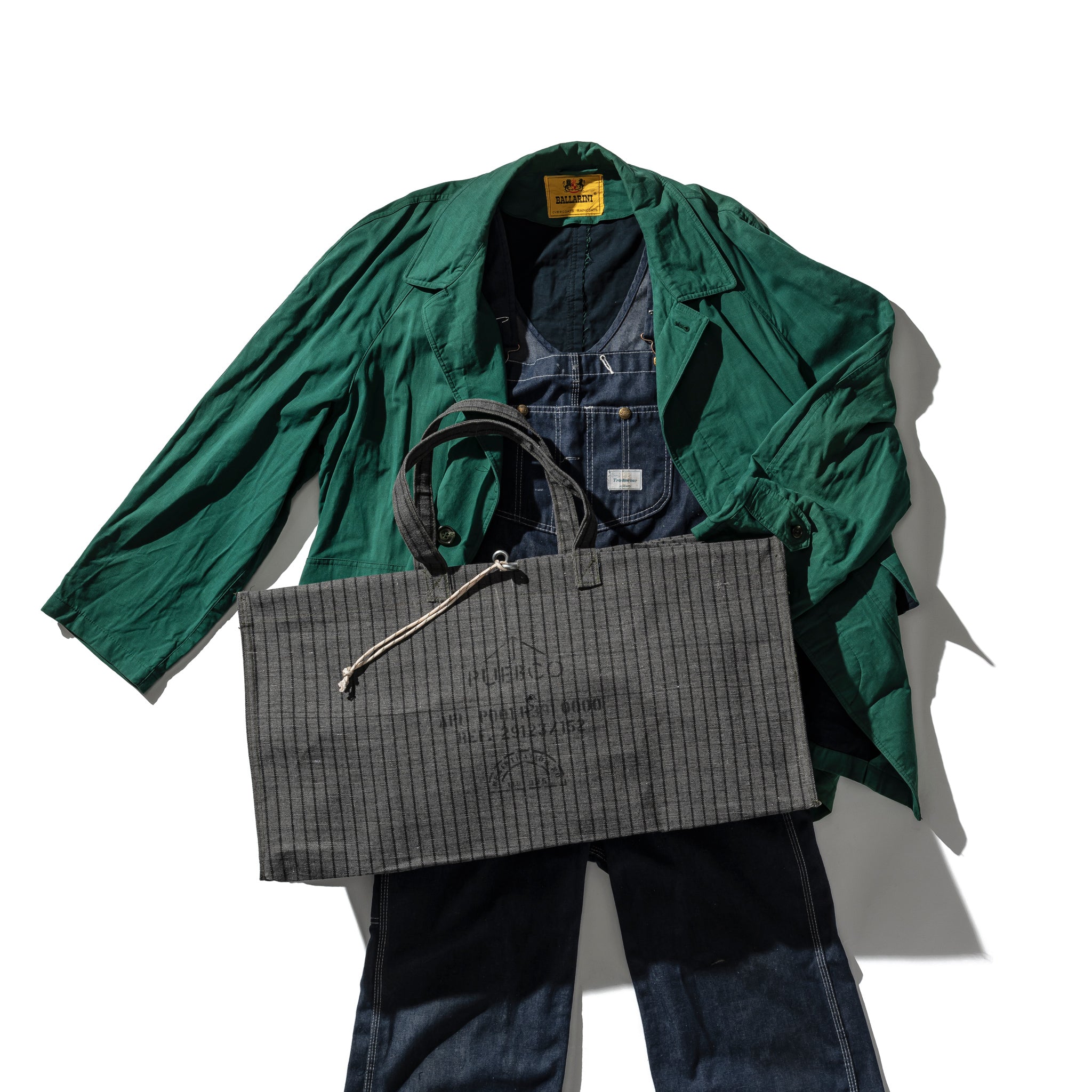 PUEBCO WAXED CANVAS LARGE BAG / Gray