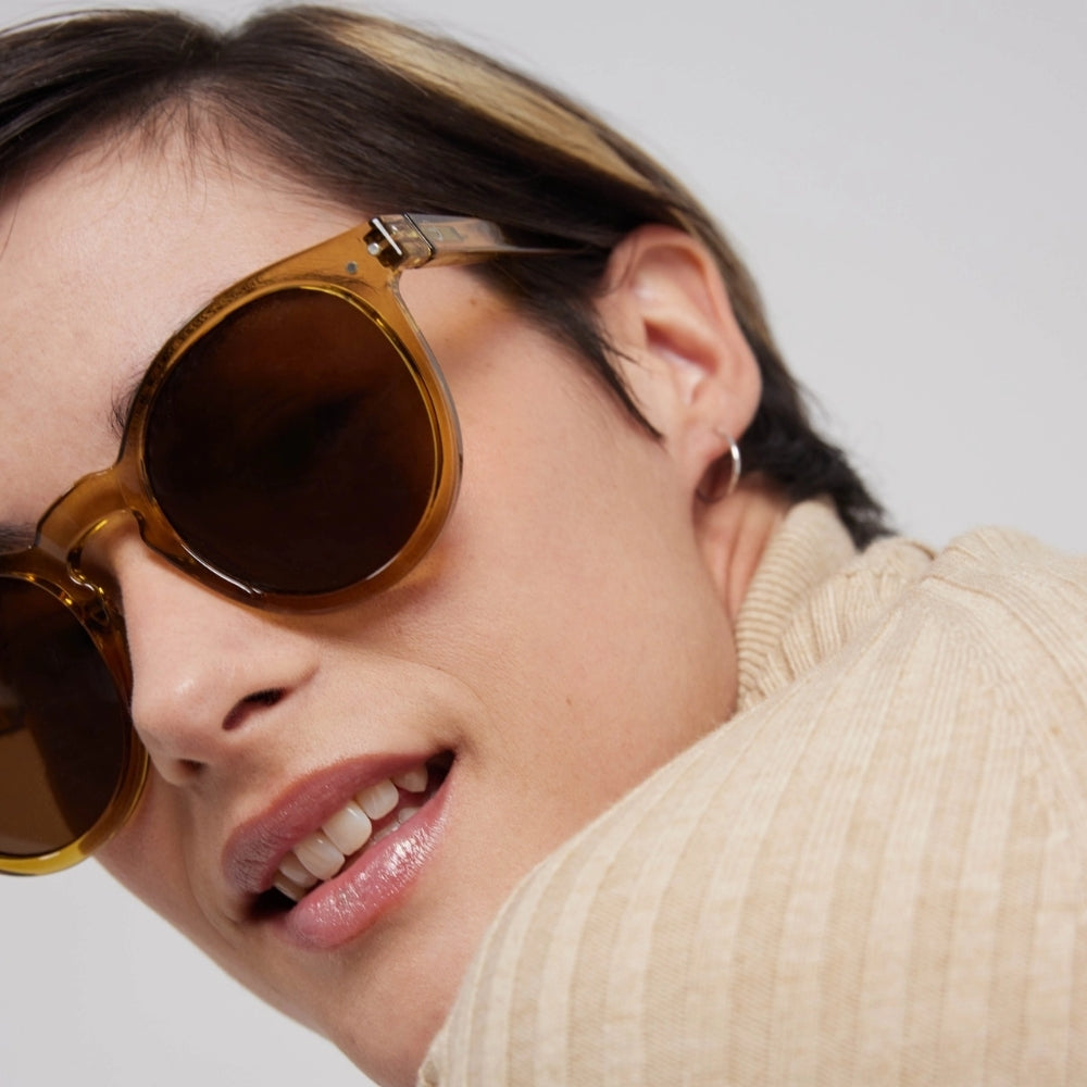 IZIPIZI  SUN M GOLDEN GREEN BROWN LENSES - GOLDEN GREEN