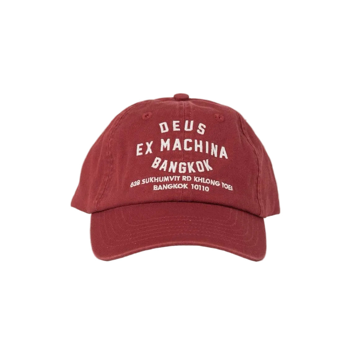 DEUS EX MACHINA BANGKOK ADDRESS DAD CAP LAVA FALLS RED