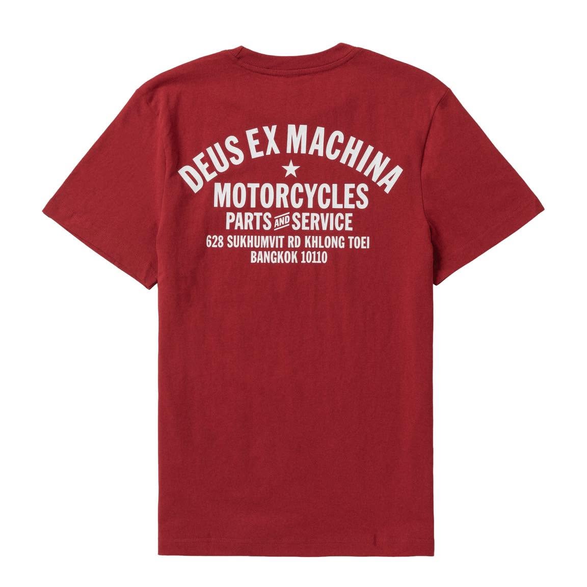 DEUS EX MACHINA BANGKOK ADDRESS TEE LAVA FALLS RED